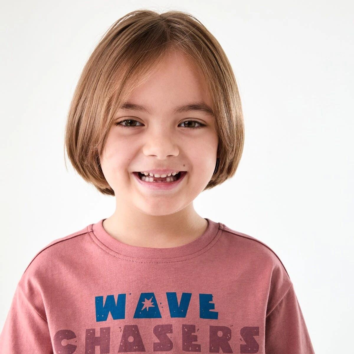 3 Chest Print T-shirt WAVE CHASERS WASHED CLAY, 3 of 6
