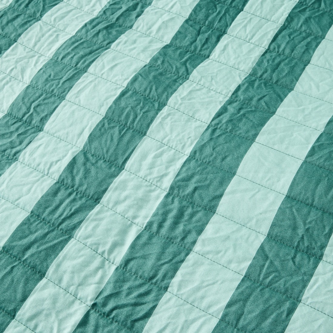 9 Reversible Stripe Coverlet Set - Queen/King Bed, Teal, 9 of 9