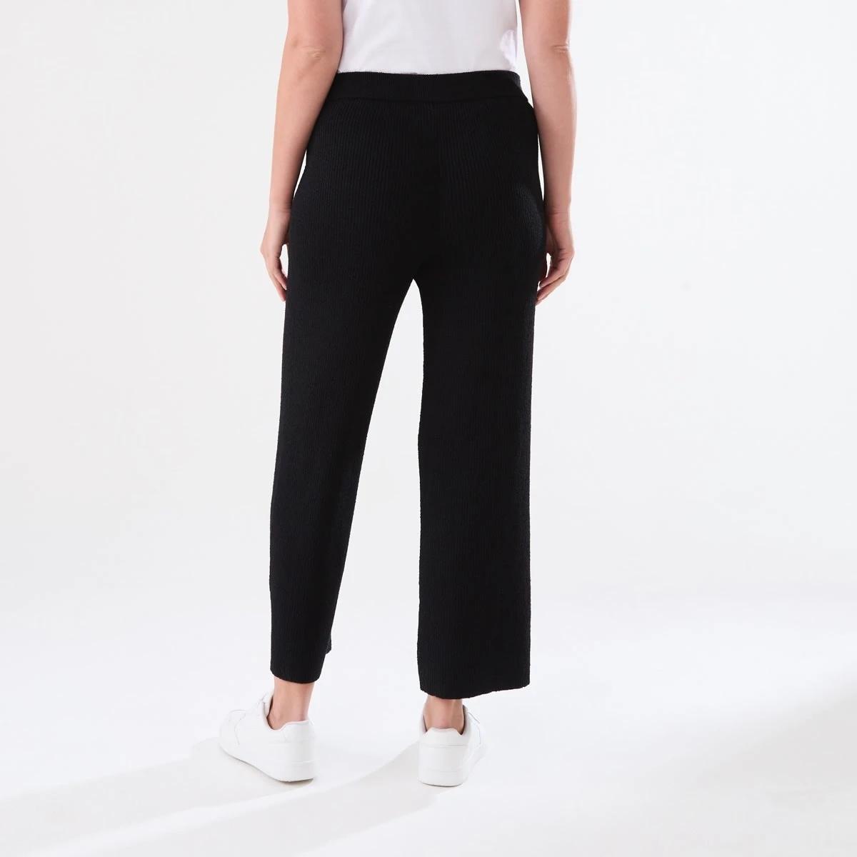 3 Wide True Knit Ankle Pants BLACK, 3 of 5