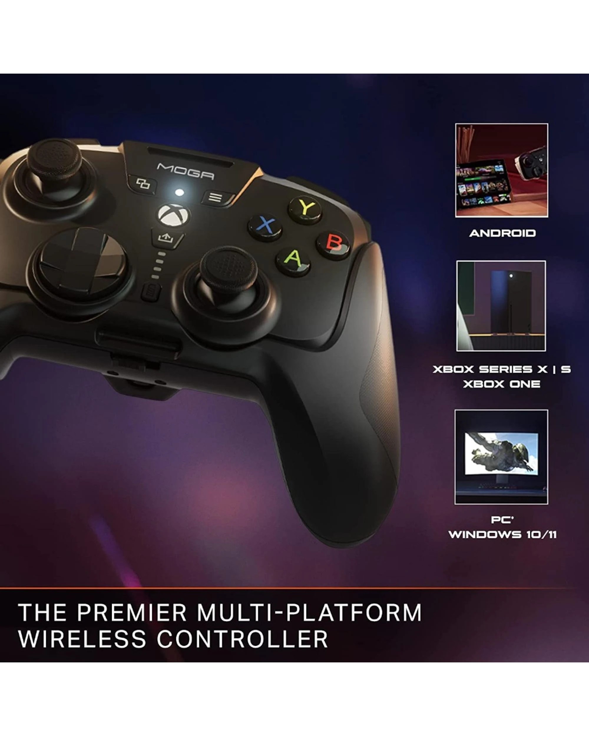 2 PowerA MOGA XP-ULTRA Multi-Platform Wireless Controller for Mobile, PC and Xbox Series X|S - Black, 2 of 10