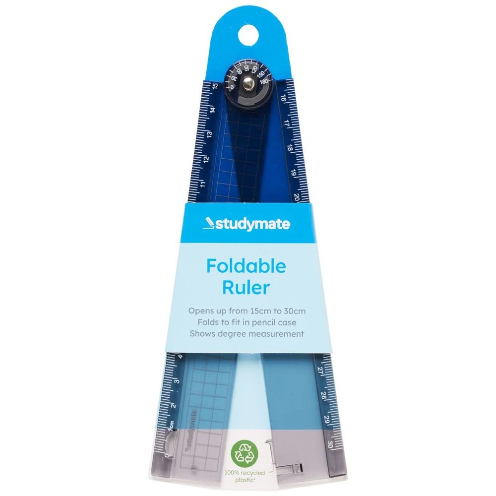 1 Studymate Foldable Ruler 30cm Black, 1 of 5