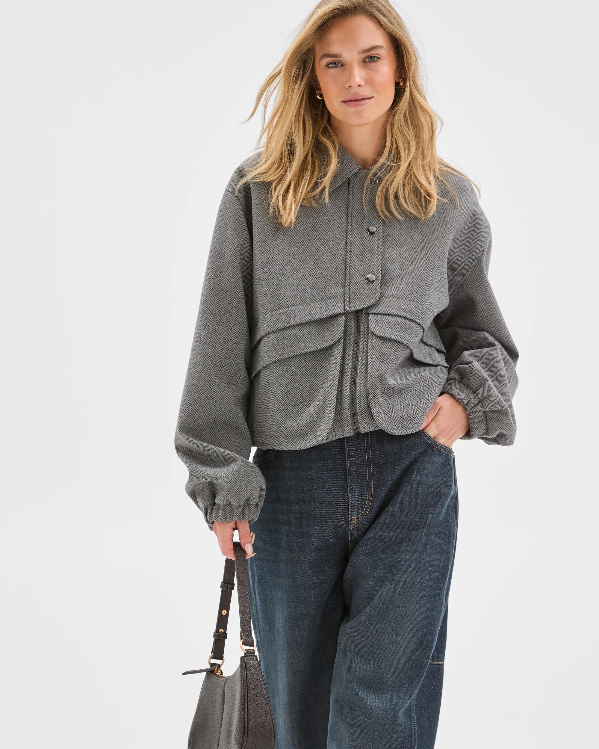 1 Lily Loves Bomber Jacket HERRINGBONE, 1 of 7