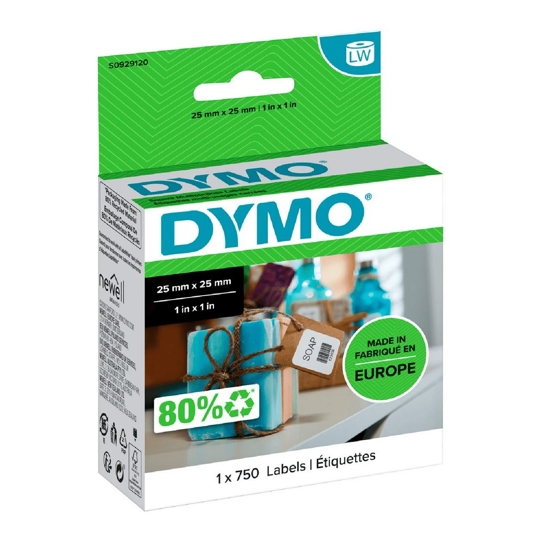 1 DYMO LabelWriter multi-purpose Labels 25 x 25mm, 1 of 2