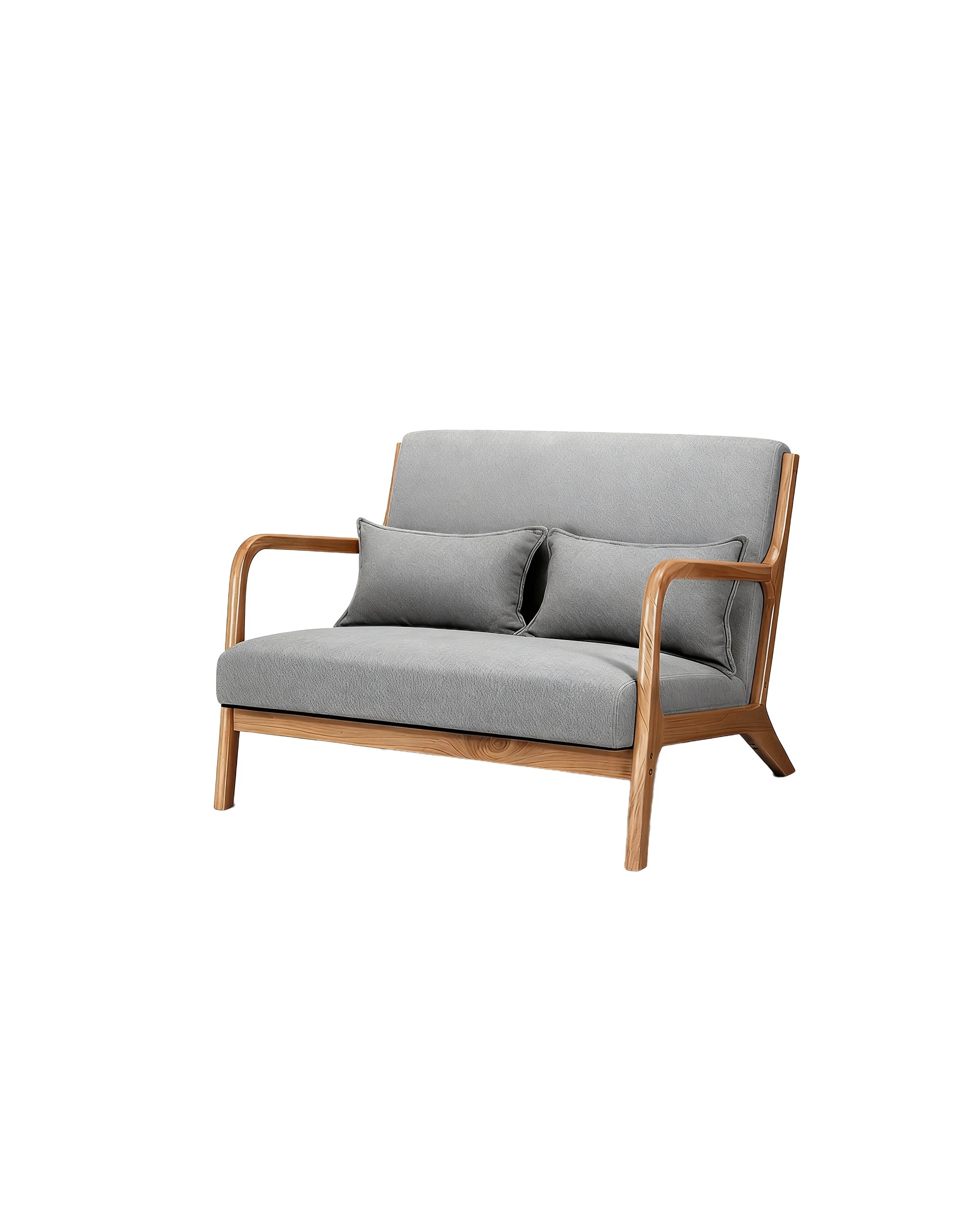 4 Artiss Armchair 2-seater Loveseat Fabric - Grey, 4 of 10