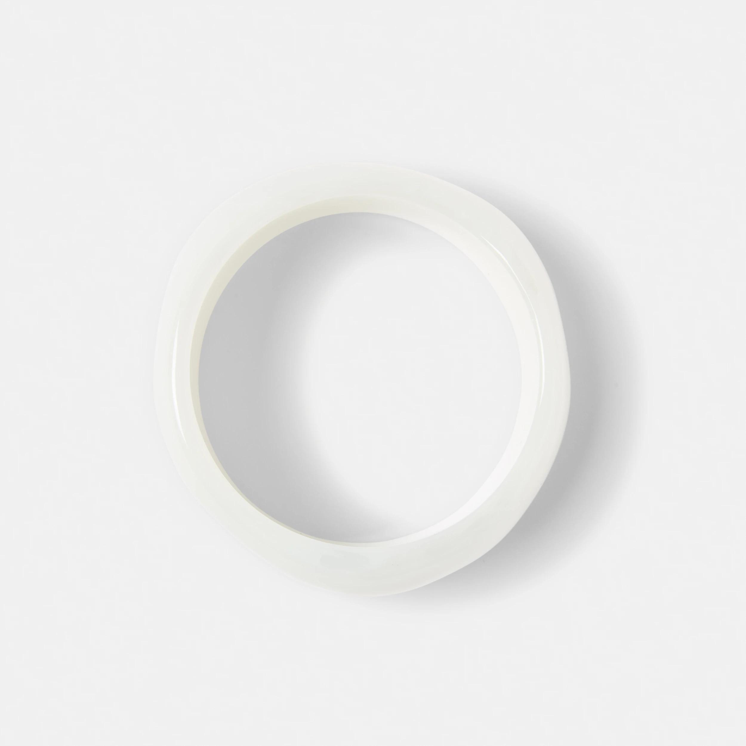 1 Chunky Bangle - White White, 1 of 6