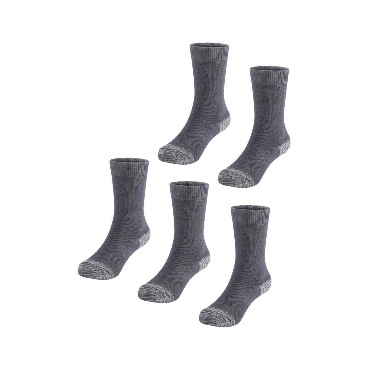 1 5 Pack Tough Crew Socks Gry Chmrle, 1 of 4