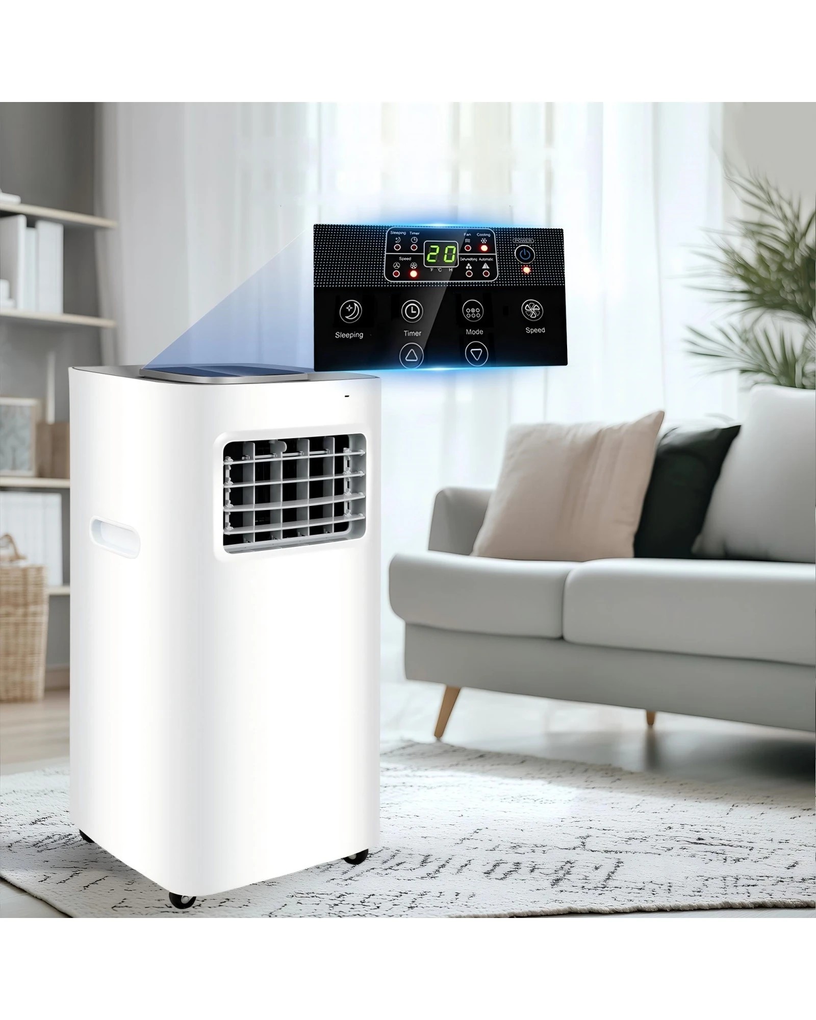 8 Advwin 9000 BTU Portable Air Conditioner - White, 8 of 8