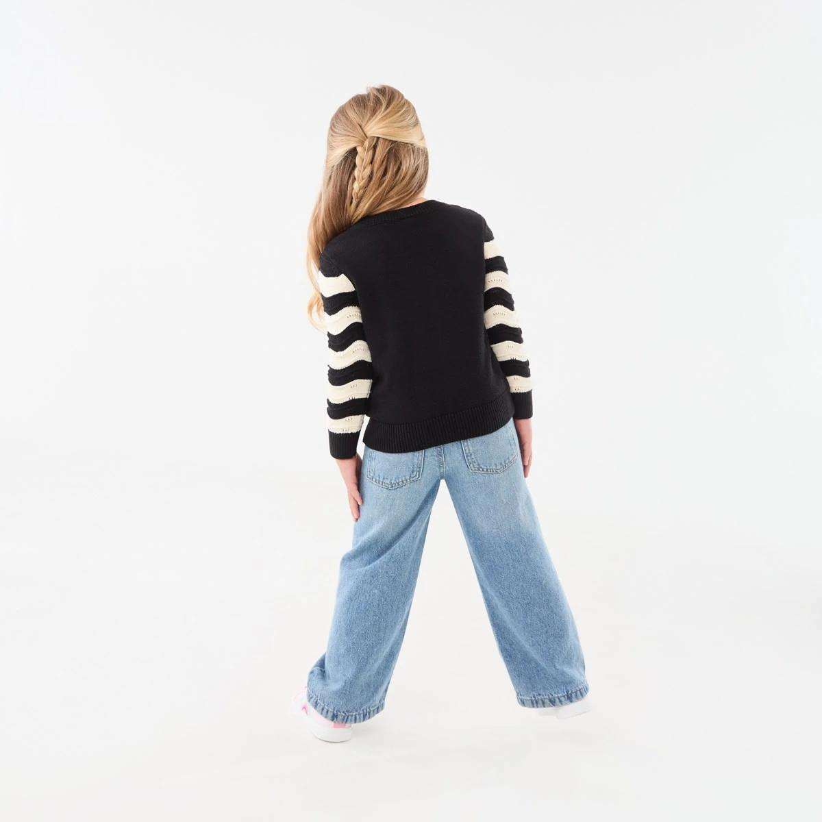 6 Knit Jumper Blk Stripe, 6 of 8