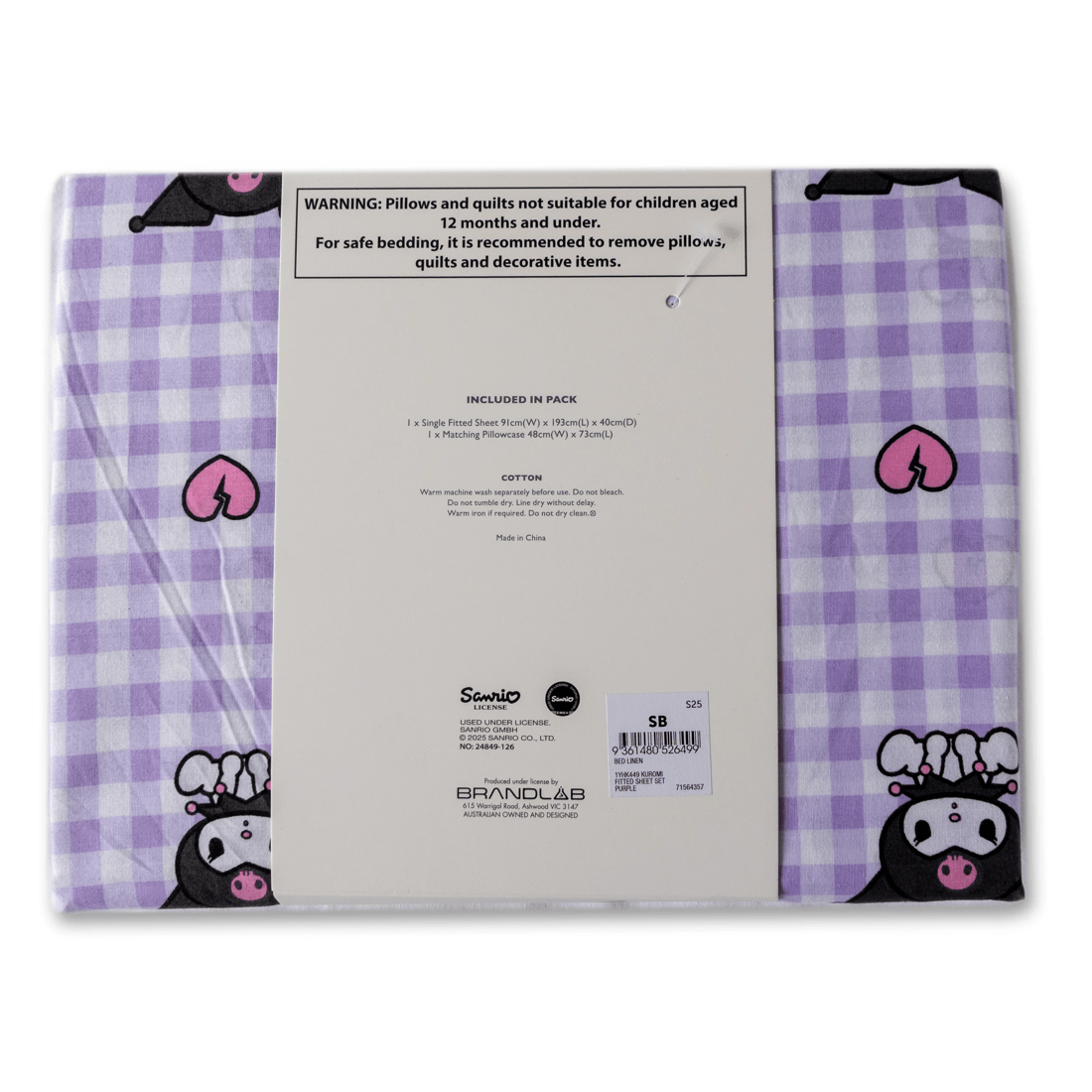 7 Hello Kitty Kuromi Kids Fitted Sheet Set
 - Double Bed
 - Purple, 7 of 7