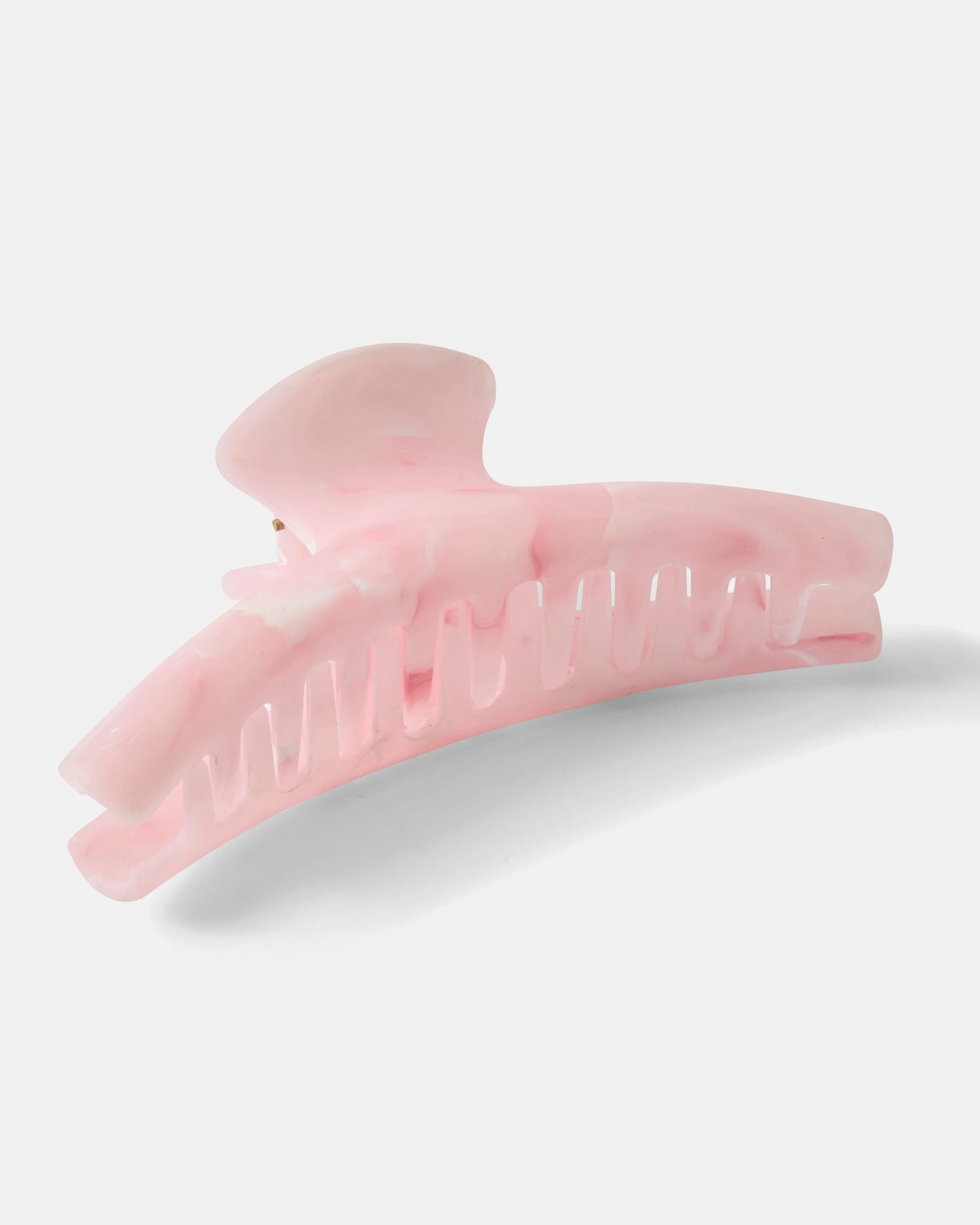 2 Pink Matte Marble Claw Hair Clip, 2 of 4