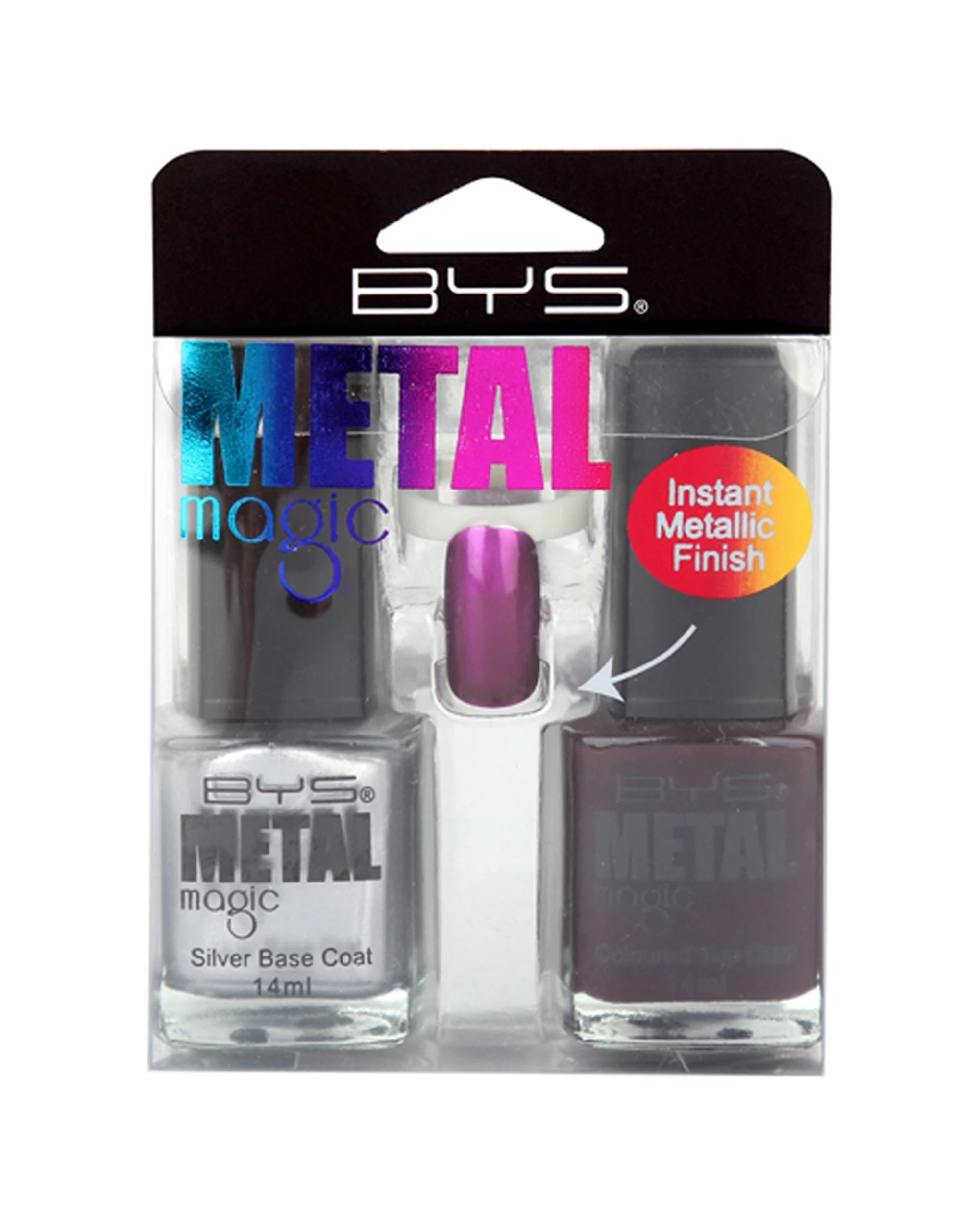 1 BYS 2pc Metal Magic Amethyst Fusion Nail Polish Set - Multi, 1 of 1