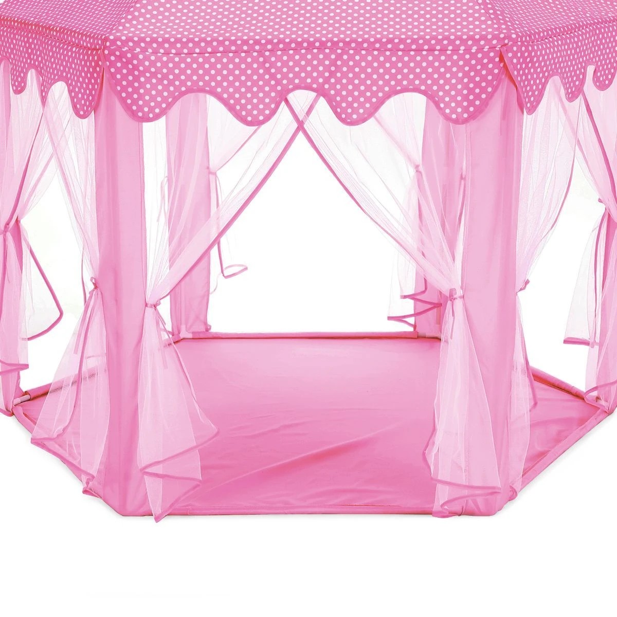 6 AUSWAY Kids Princess Castle Play Tent Hexagonal Play House, 6 of 10