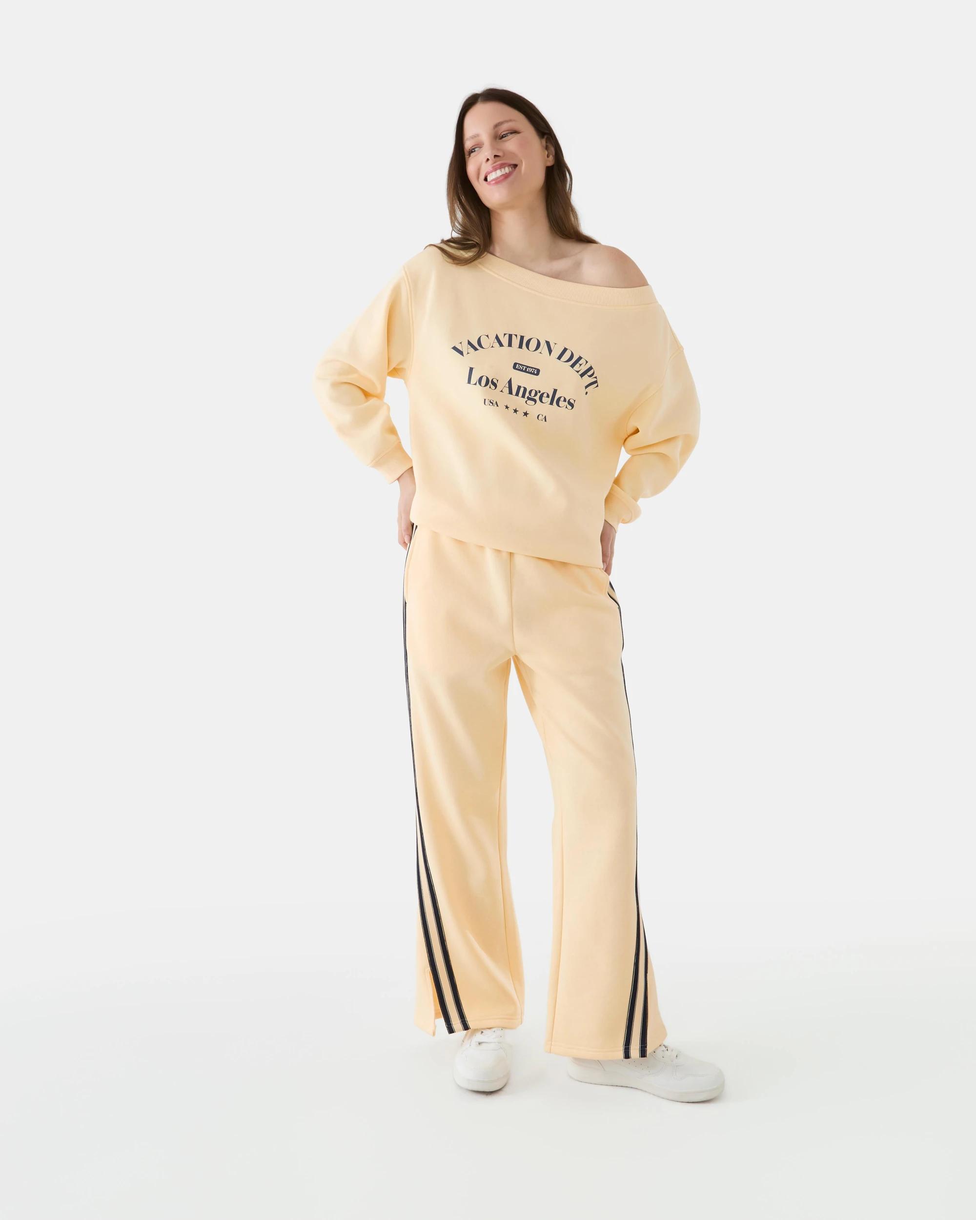 6 Side Stripe Trackpants Ylw Butter, 6 of 7