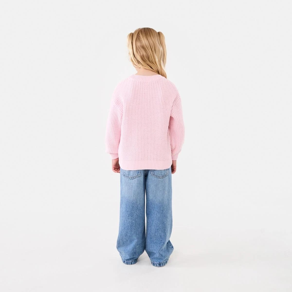 6 Chenille Knit Sweater Pearl Pink, 6 of 8