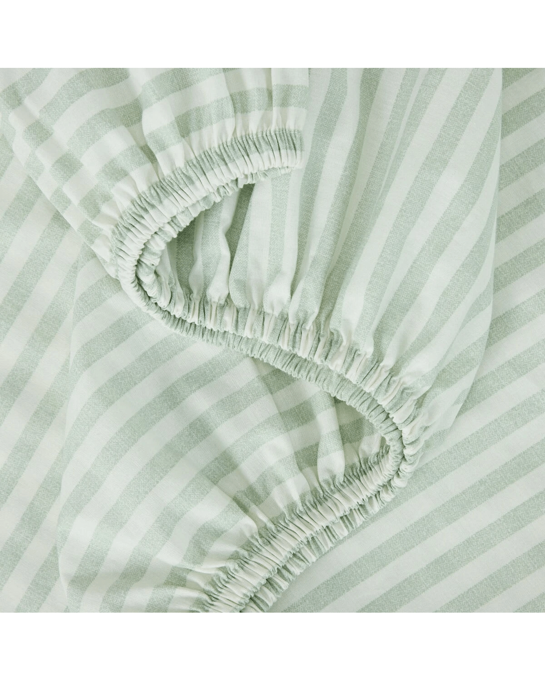 3 250 Thread Count Stripe Cotton Sheet Set - King Bed, Sage, 3 of 7