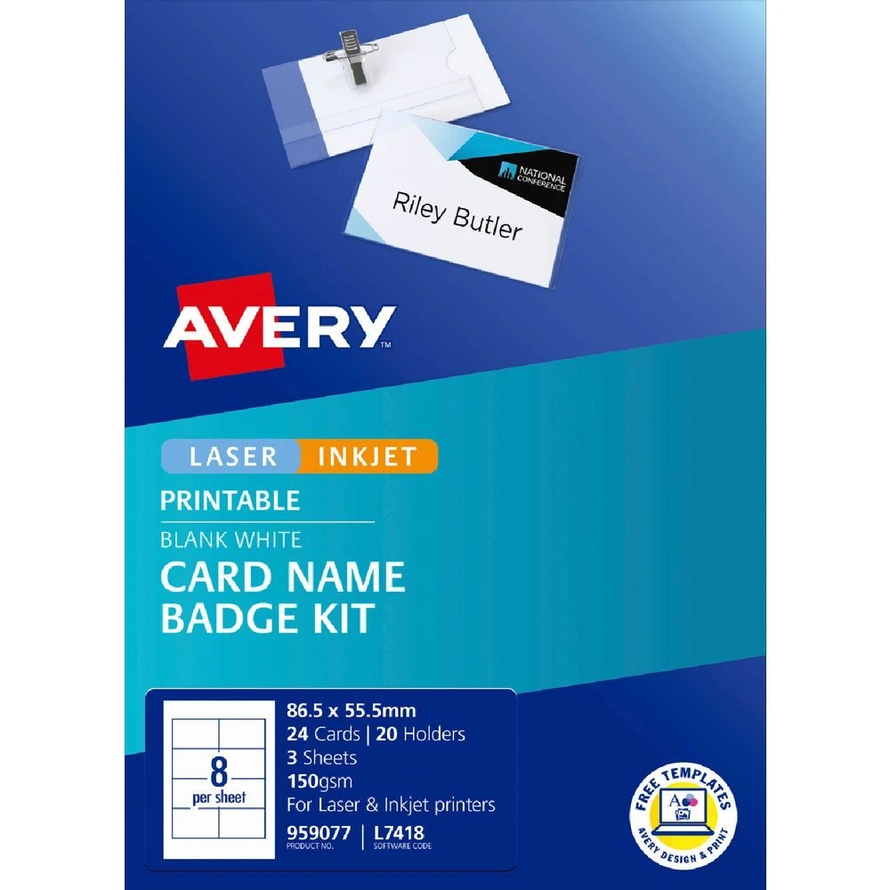 1 Avery Name Badge Kit, 1 of 4