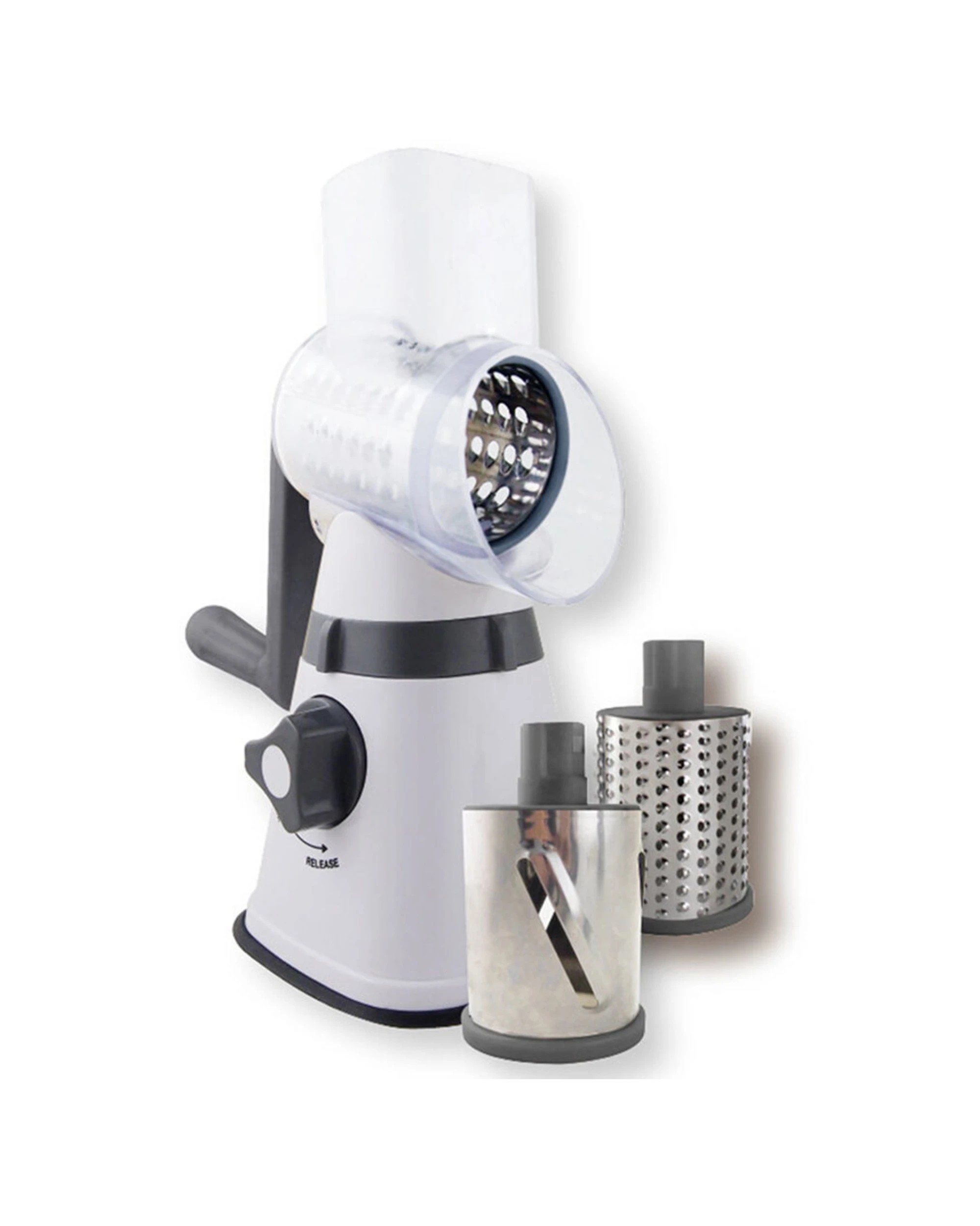 1 Avanti Tabletop Drum Grater Hand-Powered Rotary With 3 Stainless Steel Blad - Multi, 1 of 1
