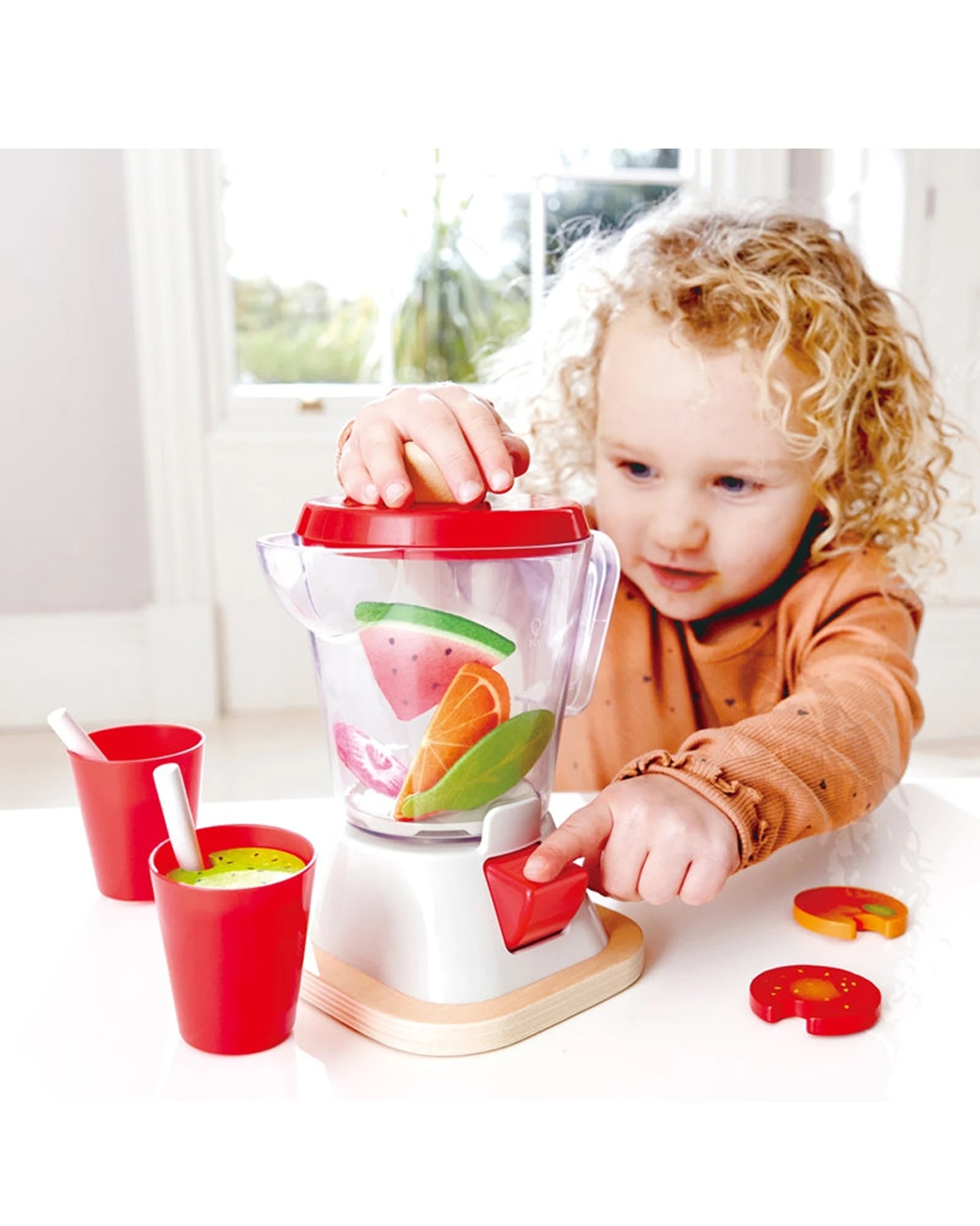 4 Hape Smoothie Blender Toy Set With Cups Fruits Baby Spinach Kids - Multi, 4 of 4