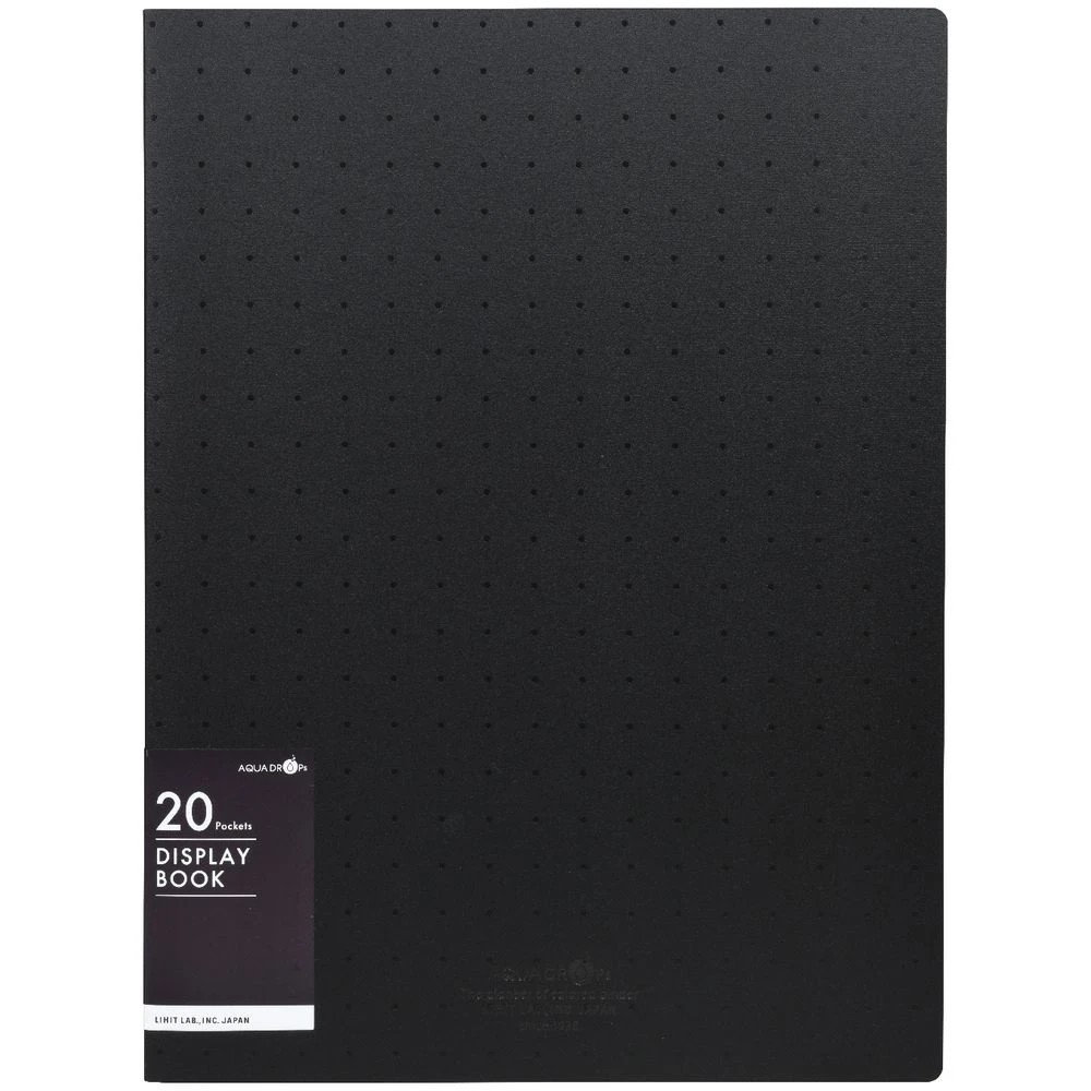 2 Aqua Drops A4 Display Book 20 Pocket Fixed Black, 2 of 5