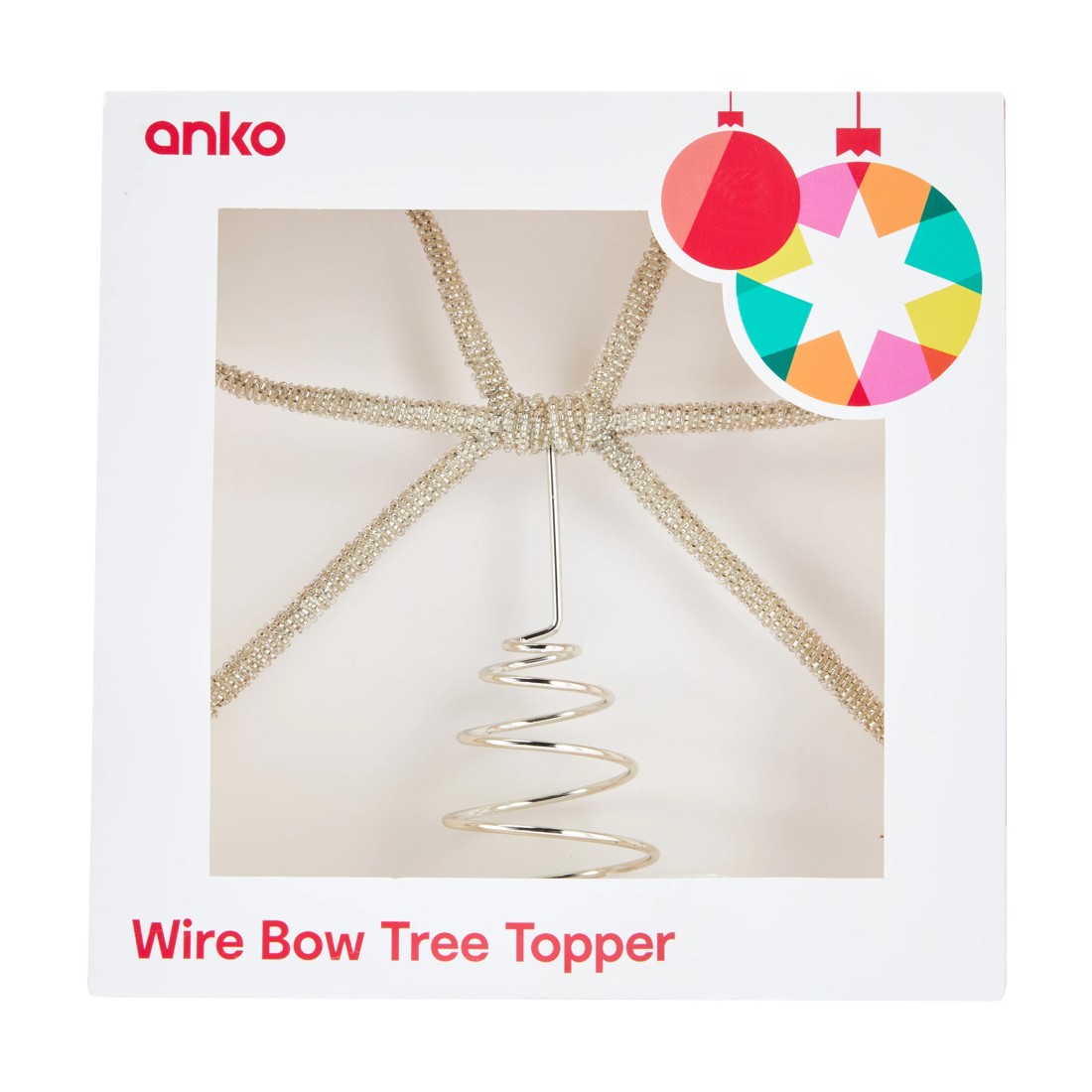 4 Wire Bow Tree Topper, 4 of 5