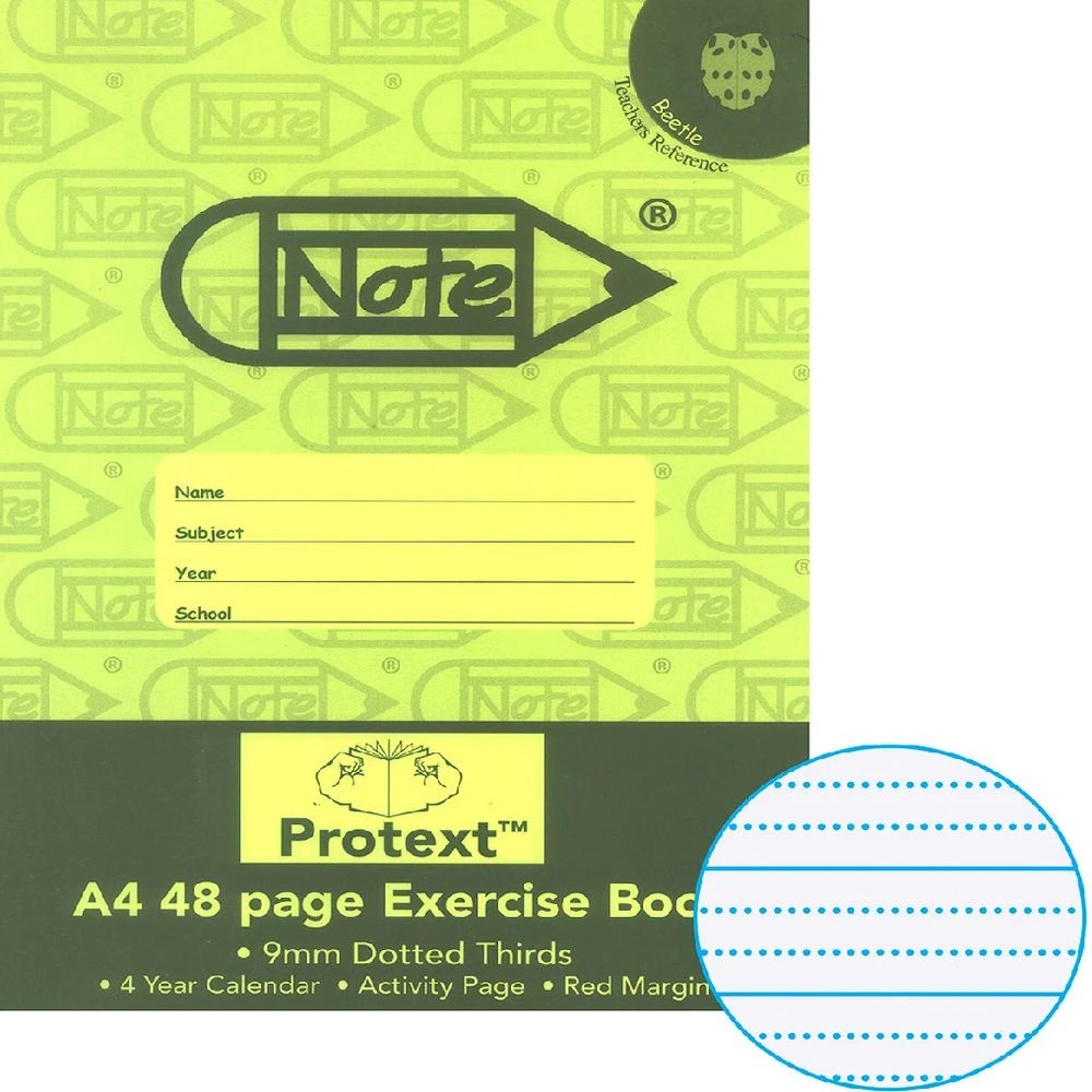 1 Protext A4 70gsm 9mm Dotted Thirds Exercise Book 48 Pg Green, 1 of 1