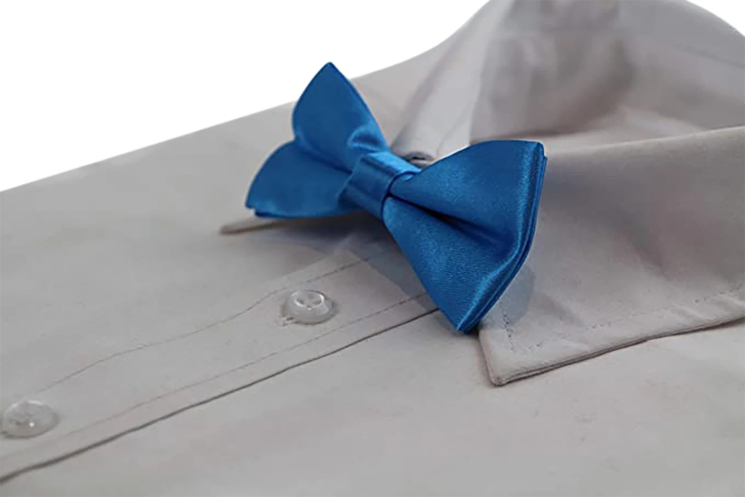 4 Zasel Boys Santorini Blue Plain Bow Tie - Blue, 4 of 4