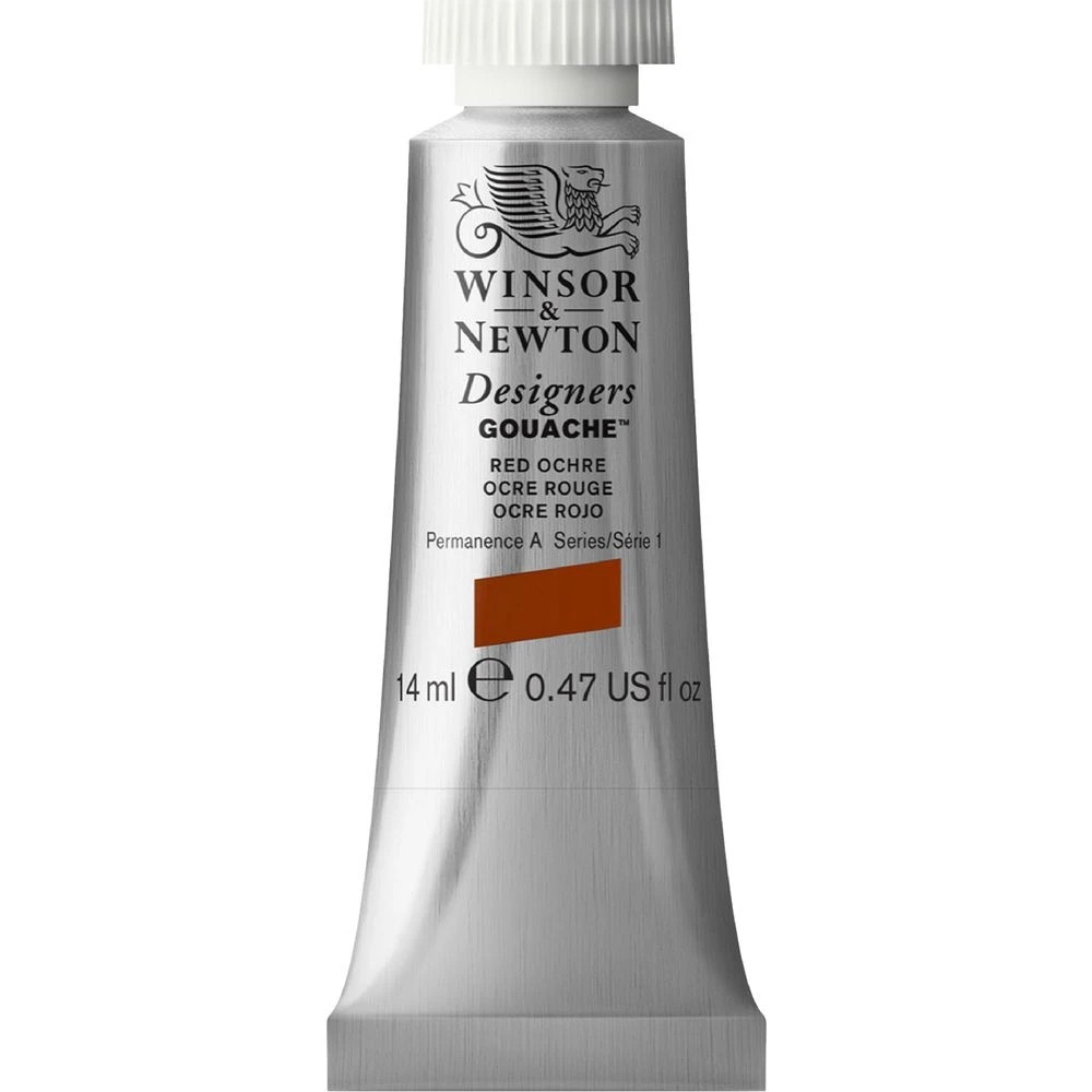 1 Winsor & Newton Designers Gouache 14mL Red Ochre  S1, 1 of 1