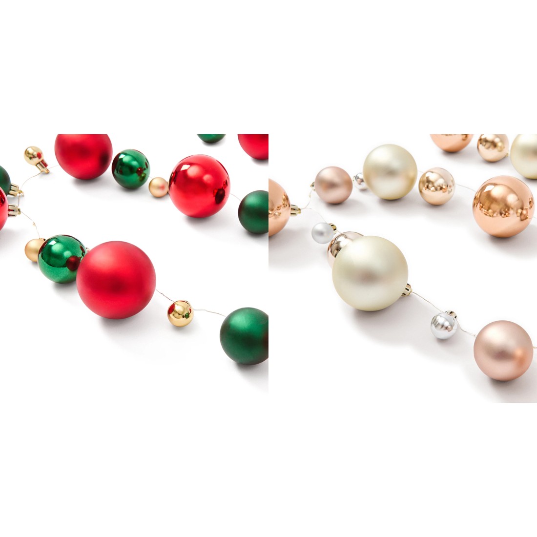 7 Battery Operated LED Light Up Bauble Garland - Assorted, 7 of 9