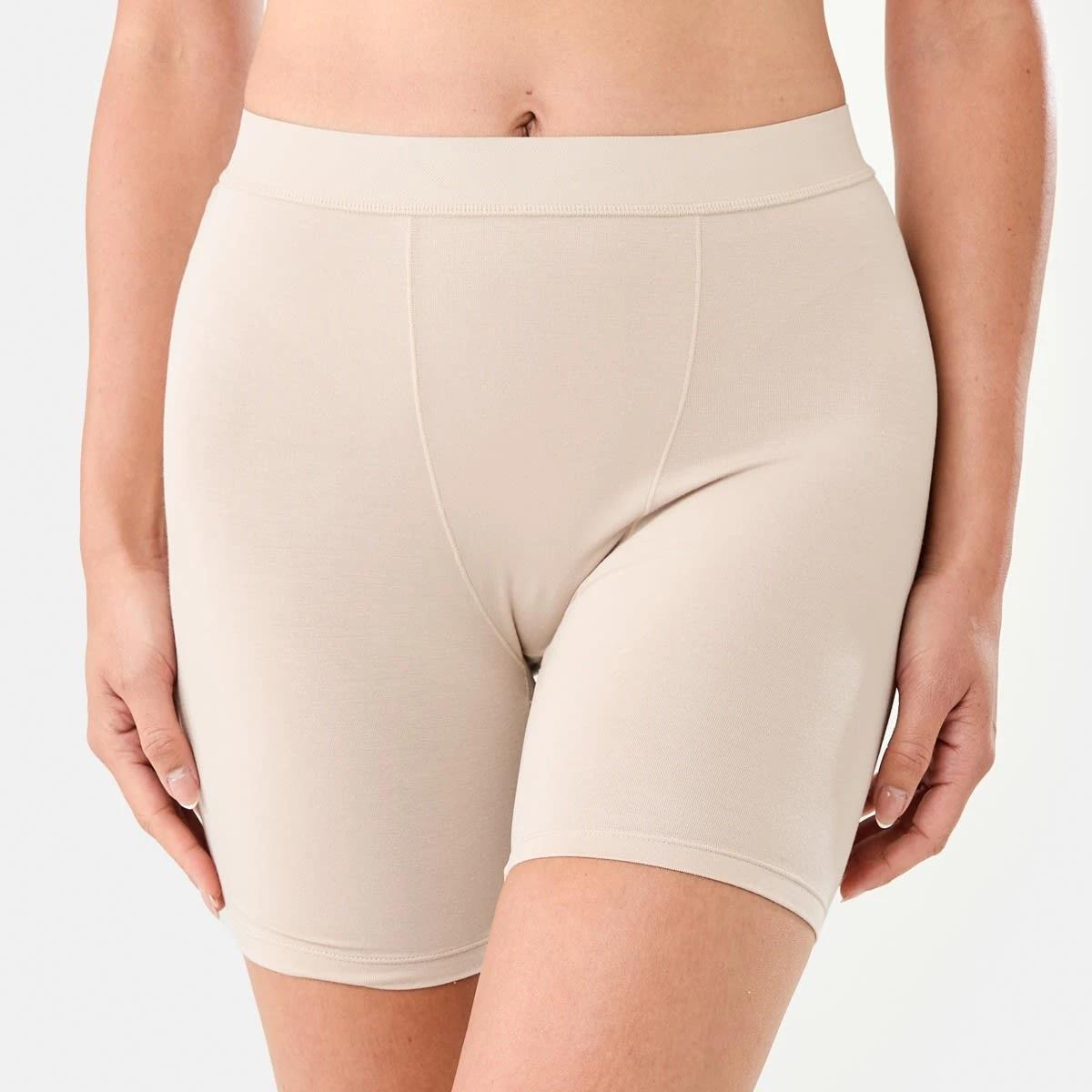 4 2 Pack Bamboo Longline Boyshorts HALOGEN BLUE, LIGHT FAWN, 4 of 7