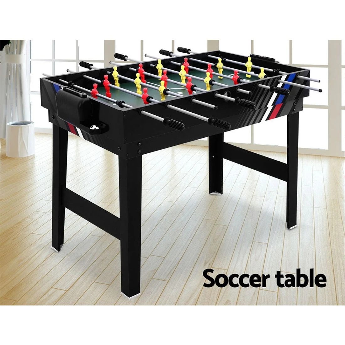 3 Everfit 4-in-1 Games Table Soccer Foosball Pool Table Tennis Air Hockey Home Party Gift - Black, 3 of 8