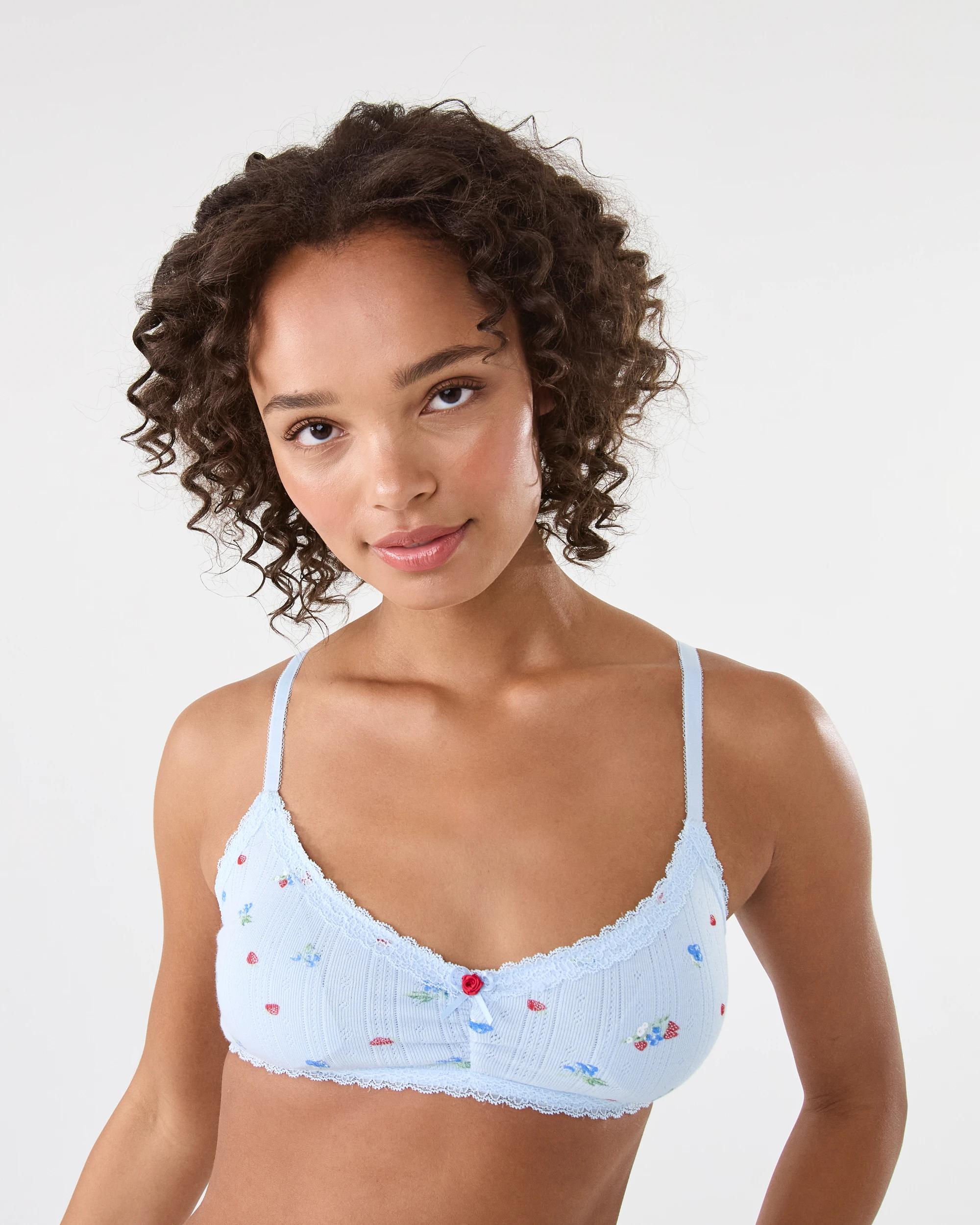 1 Pointelle Lace Trim Crop Fruits, 1 of 9