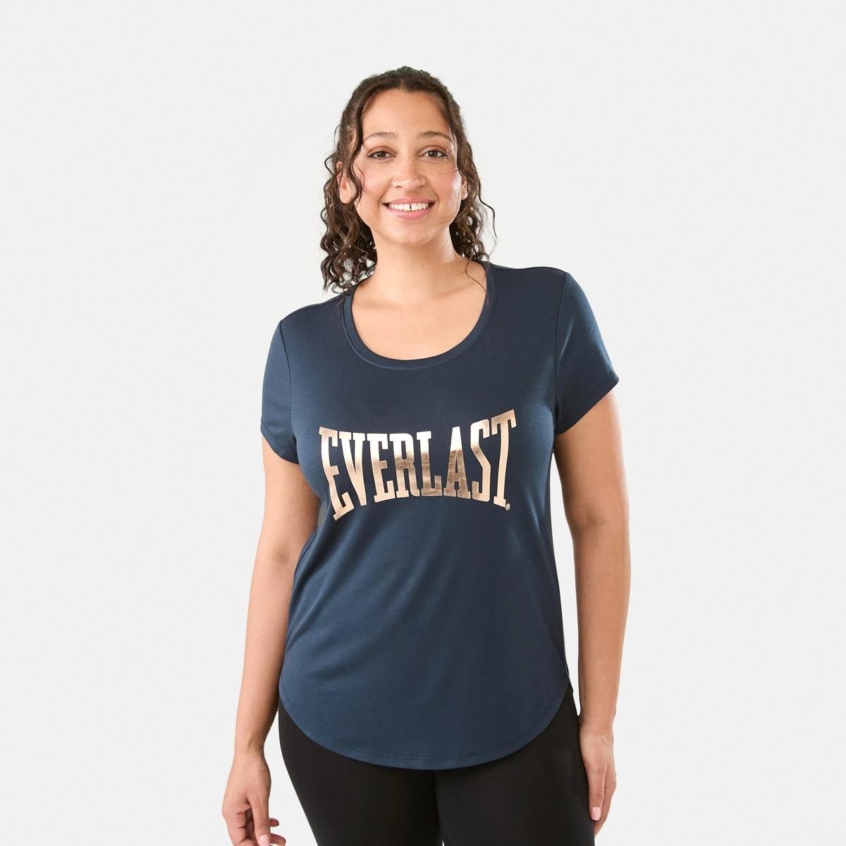 1 Everlast Womens Scoop Neck T-shirt EVERLAST DOGBONE INDIA INK, 1 of 6