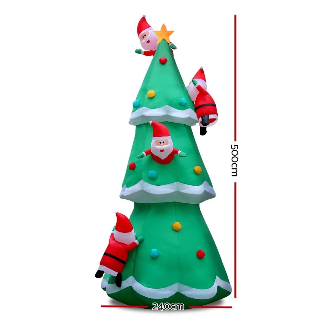 2 Jingle Jollys Christmas Inflatable Santa Tree 5m Illuminated Decorations Durable Space Saving Modern Decor
 - Green, 2 of 6