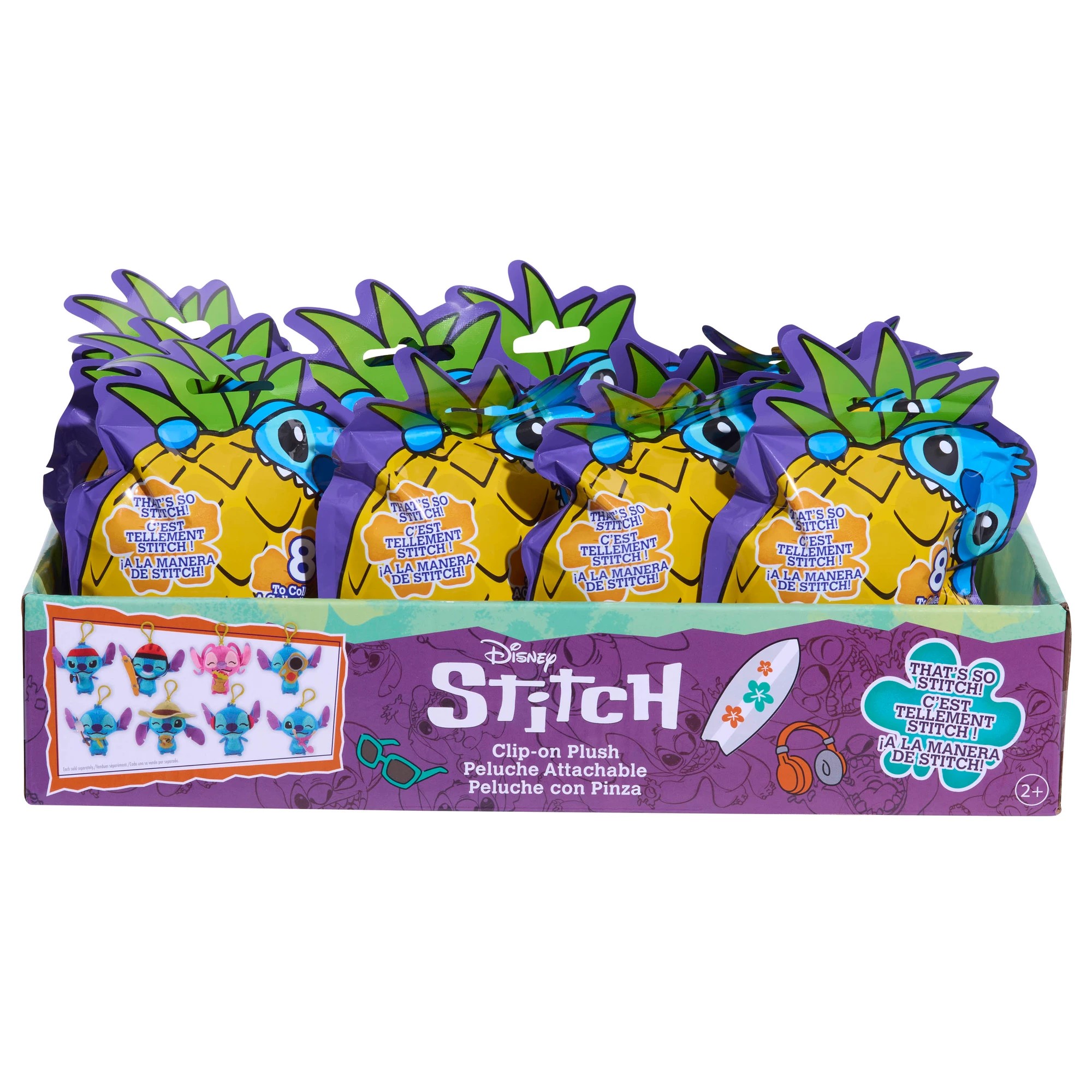 7 Disney Stitch Clip - On Blind Bag Plush – Assorted* - Blue, 7 of 7
