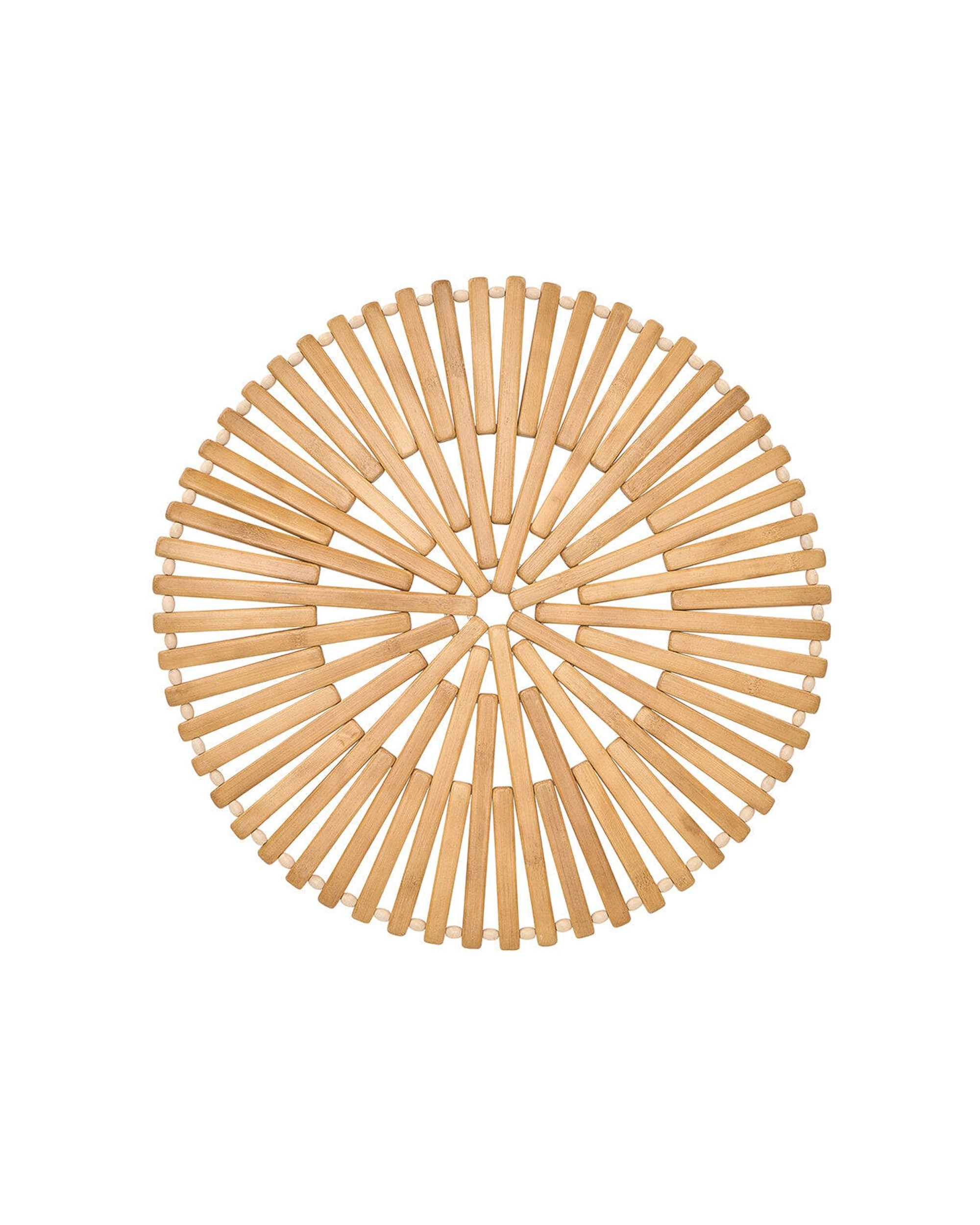 1 Annabel Trends Bamboo Table Placemat Round 37cm - Natural, 1 of 2