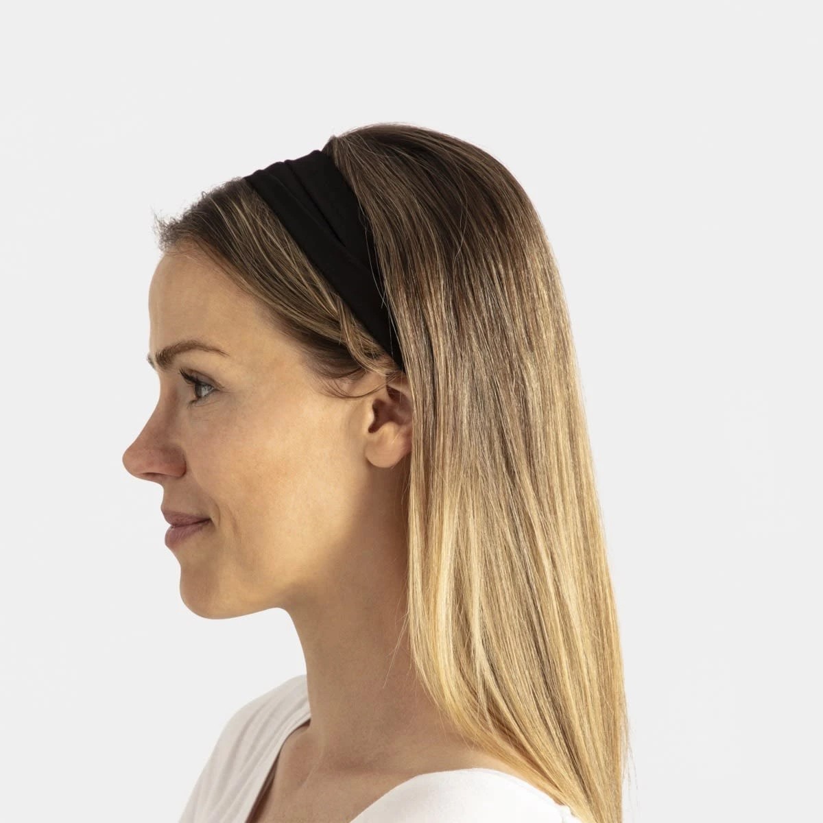 3 2 Pack Stretch Wide Headband - Black and White, 3 of 5