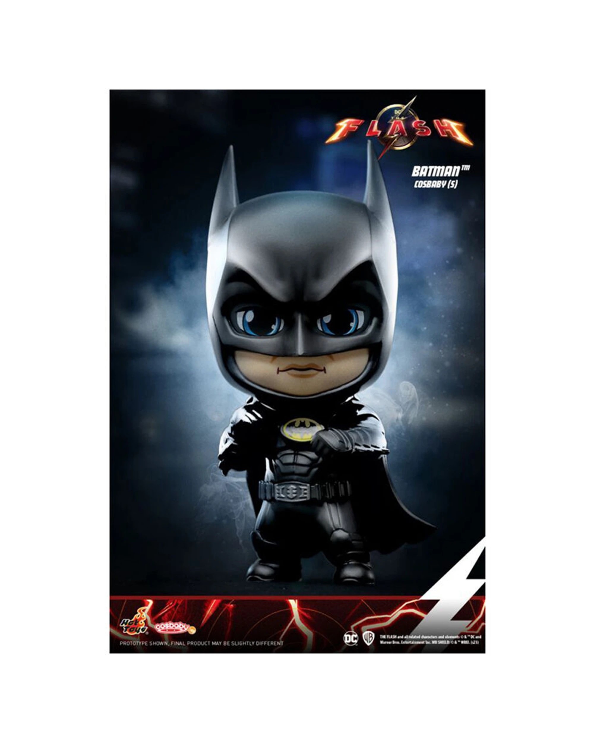 2 The Flash Batman Cosbaby Hot Toys Action Figure Rotatable Head 9-12 Cm - Black, 2 of 3