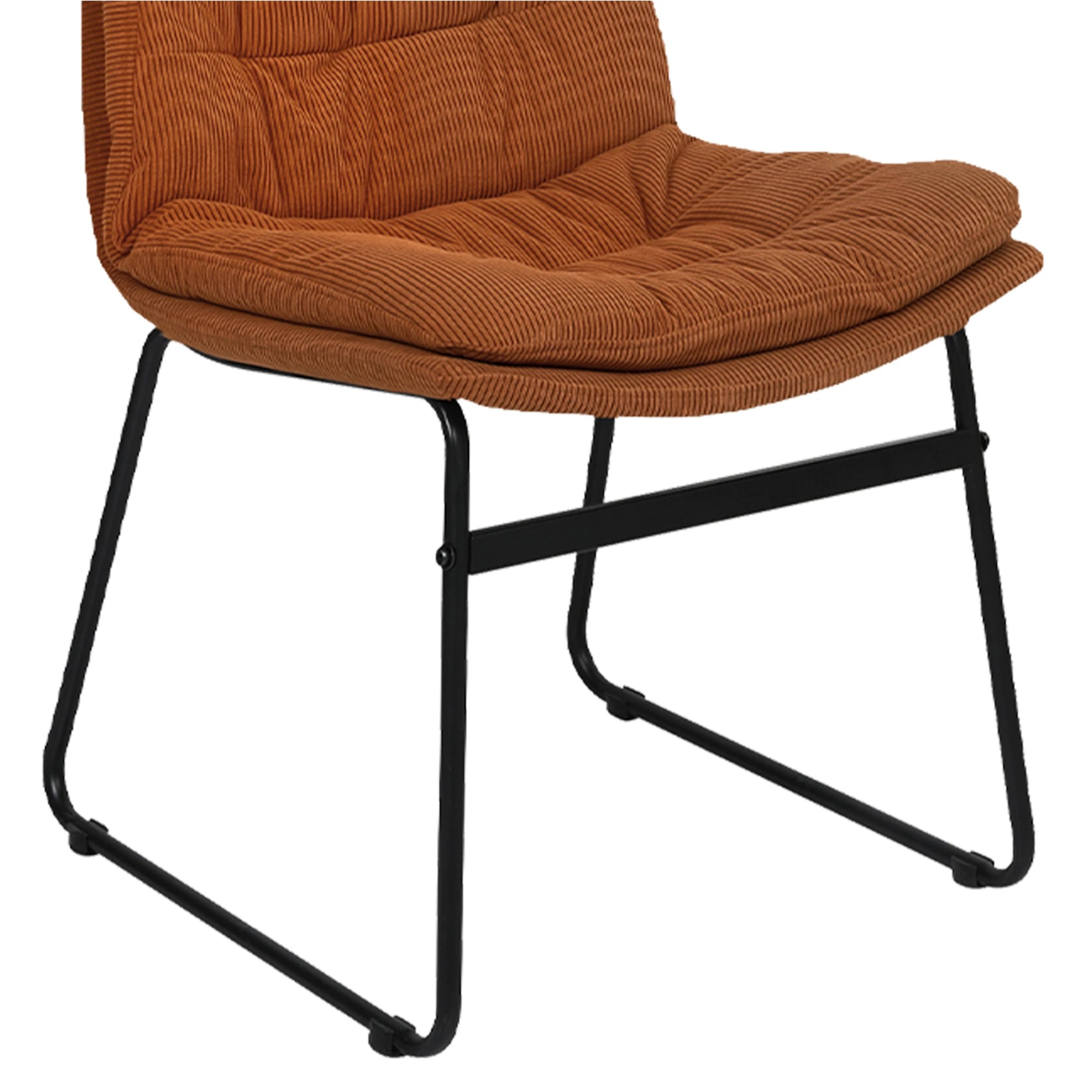 4 Levede 2x Dining Chairs Industrial Soft Corduroy Kitchen Padded Seat, 4 of 8