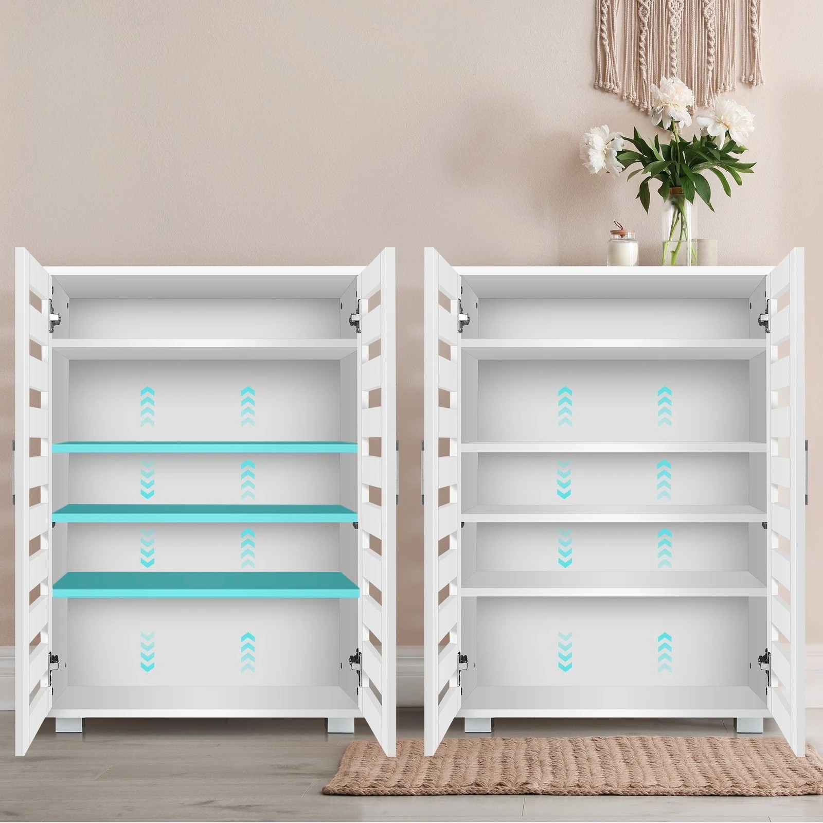 3 Alfordson Shoe Cabinet Organiser Storage Rack Drawer Shelf 21 pairs - White, 3 of 10