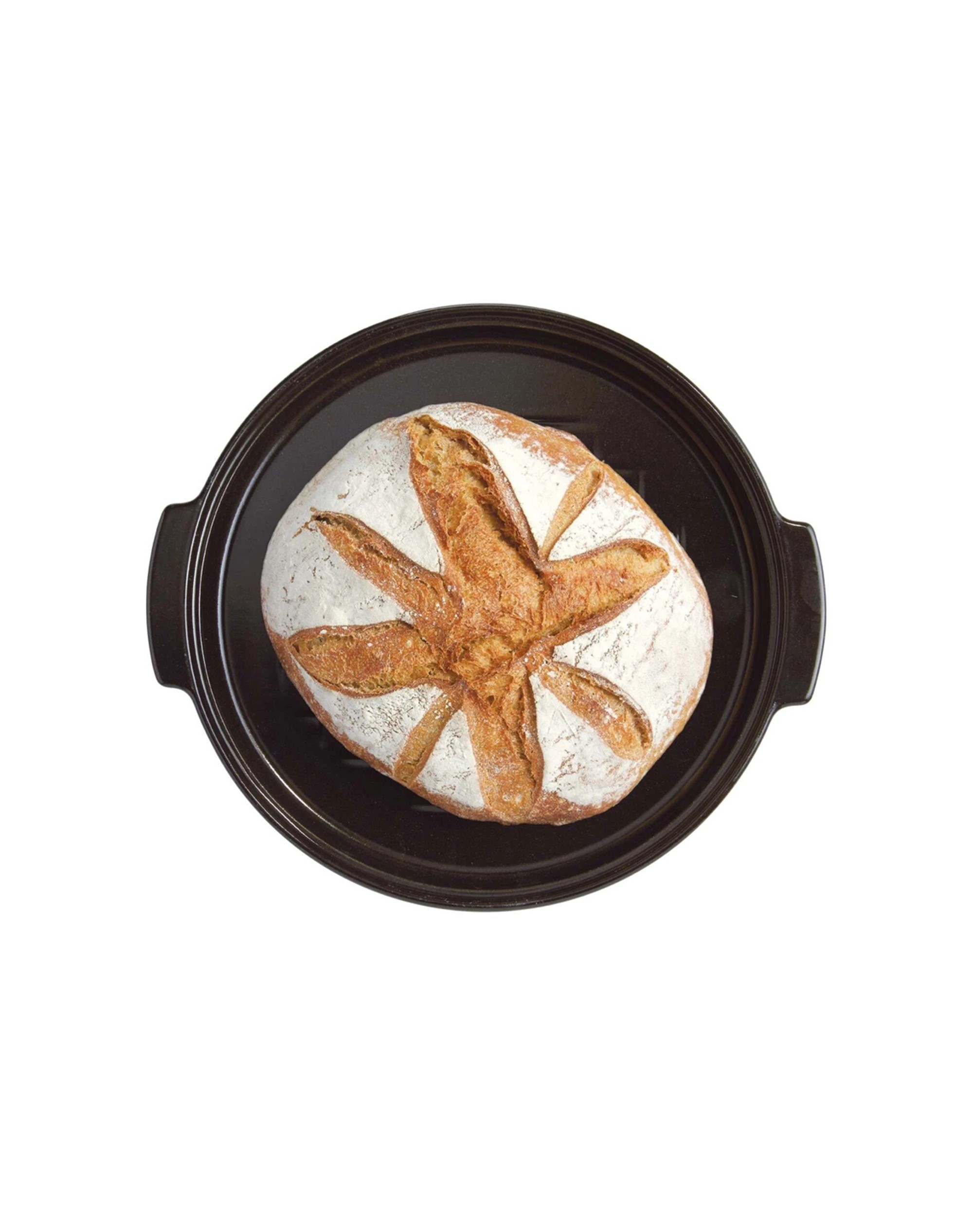 6 Emile Henry 32.5cm Ceramic Round Bread Baker Dish W/ Lid Oven Baking Charcoal
 - Charcoal, 6 of 9