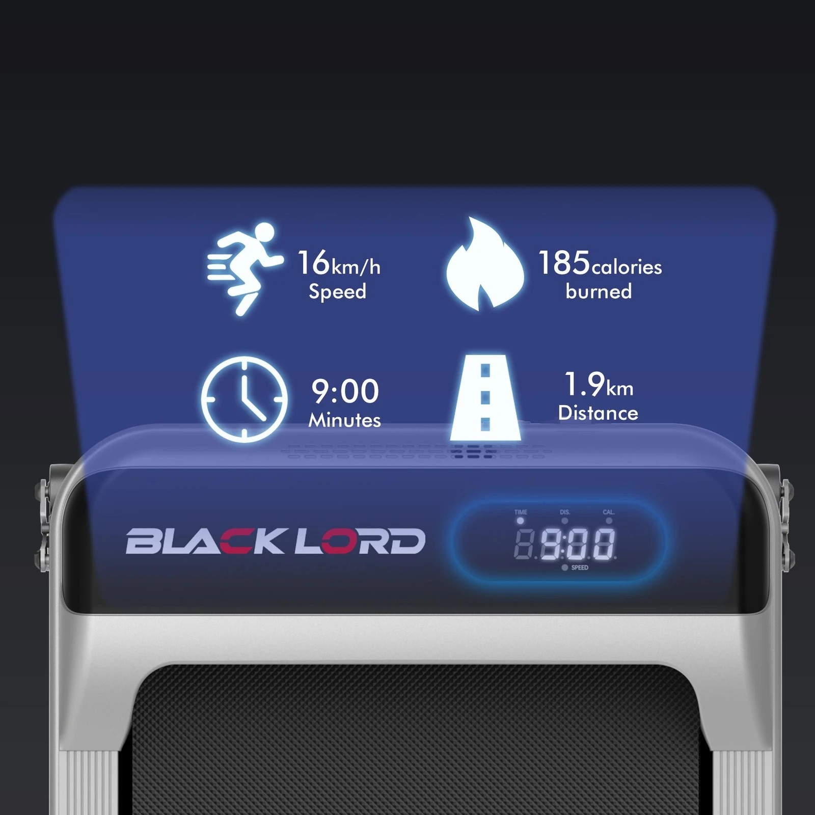 6 Black Lord Walking Pad Treadmill Incline Foldable - Silver, 6 of 10