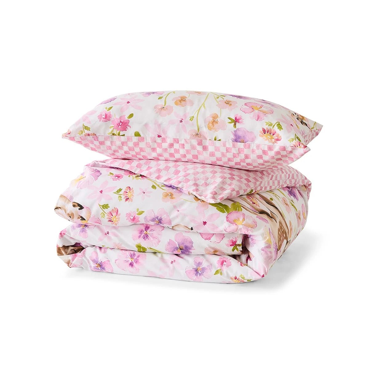 6 Fawn Cotton Rich Reversible Quilt Cover Set - Single Bed, 6 of 7