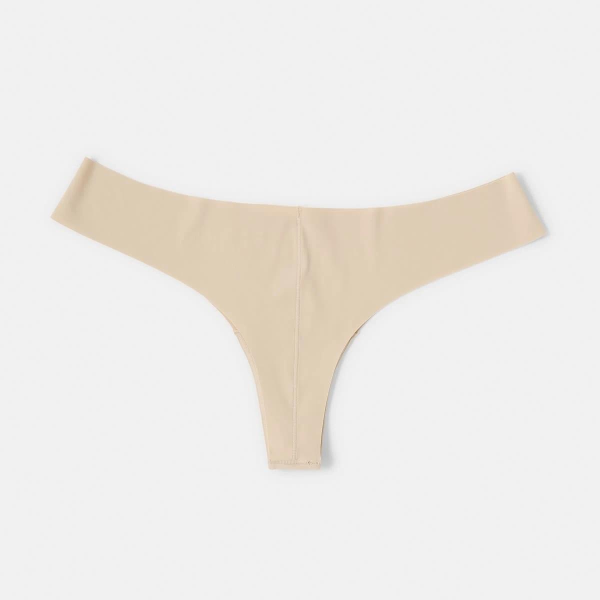 5 3 Pack No Show G-String Briefs ALMOND, 5 of 6