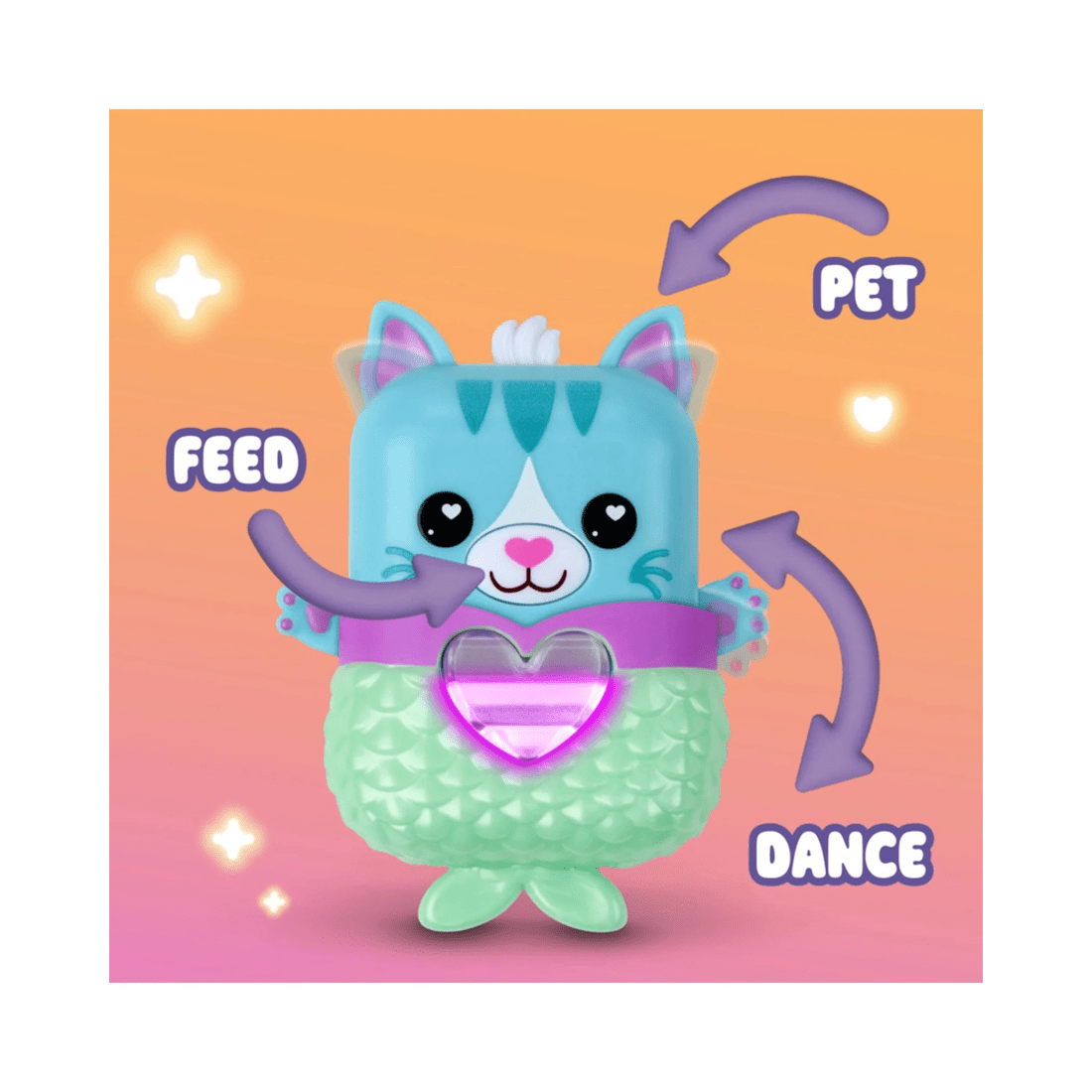 5 Hasbro Nano-Mals Pawtricia the Blue Kitty Electronic Fidget Pet, 5 of 6
