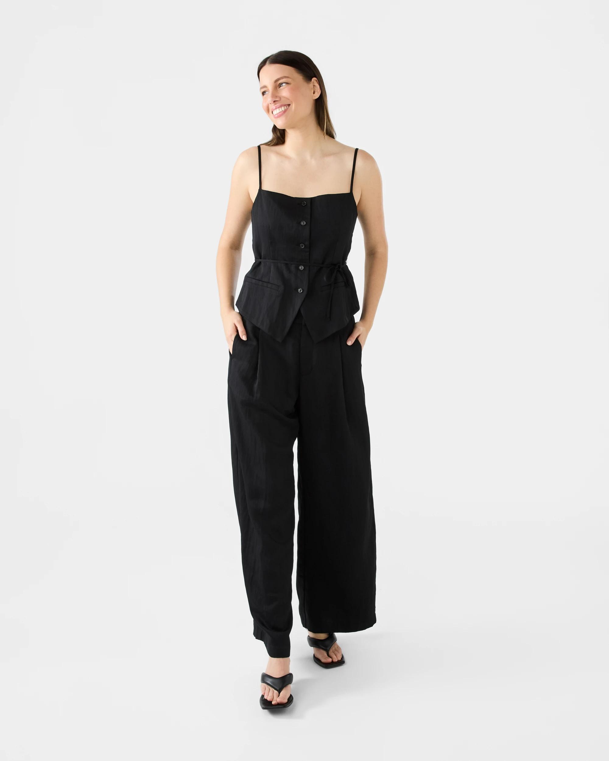6 Soft Tailored Pants Black, 6 of 6