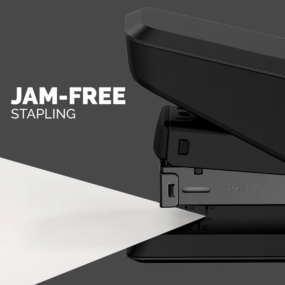 4 Fellowes LX840 Half Strip Easy Press Stapler Black, 4 of 8