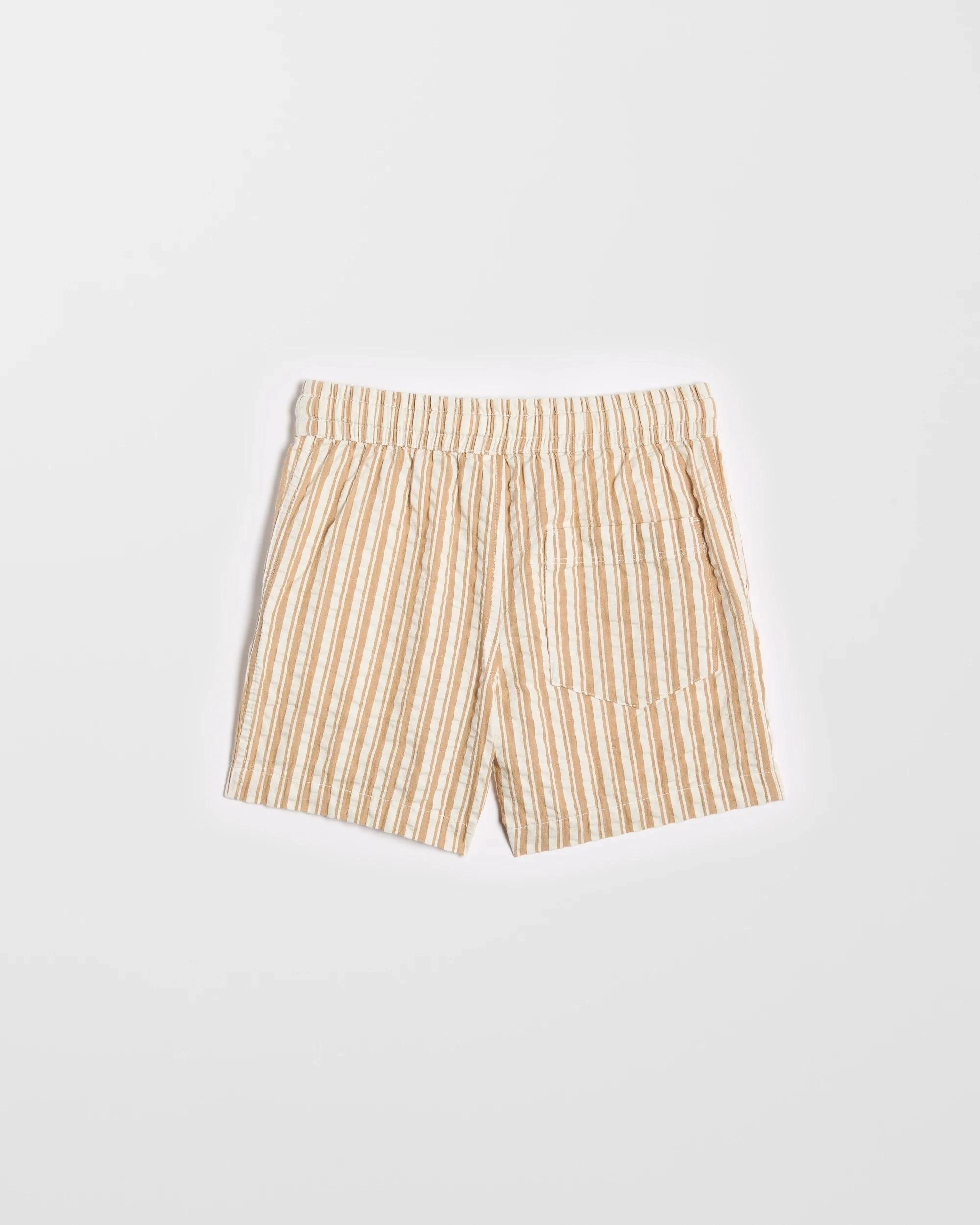 3 Target Australian Cotton Textured Stripe Shorts TANNIN/CREAM, 3 of 3