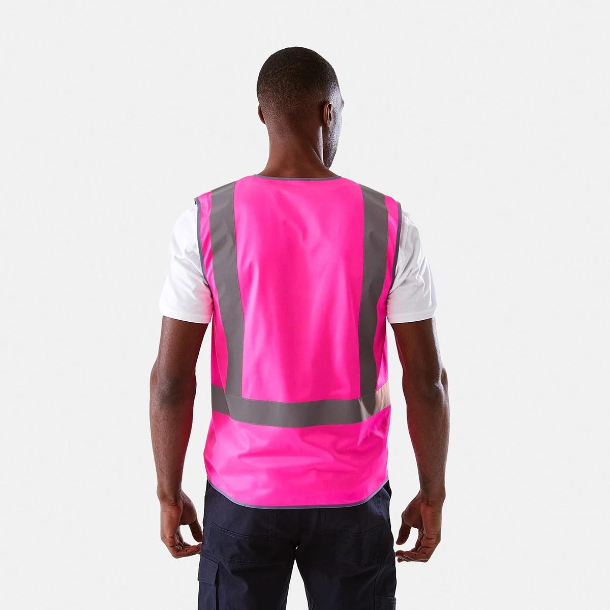 7 Workwear Hi-Visibility Vest SAFETY PINK, 7 of 10