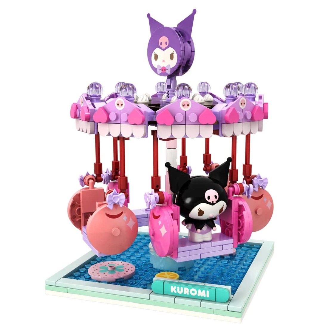 3 Hello Kitty and Friends YuMe Blocks: Summer Wunderland Series Kuromi Swing Ride, 3 of 7