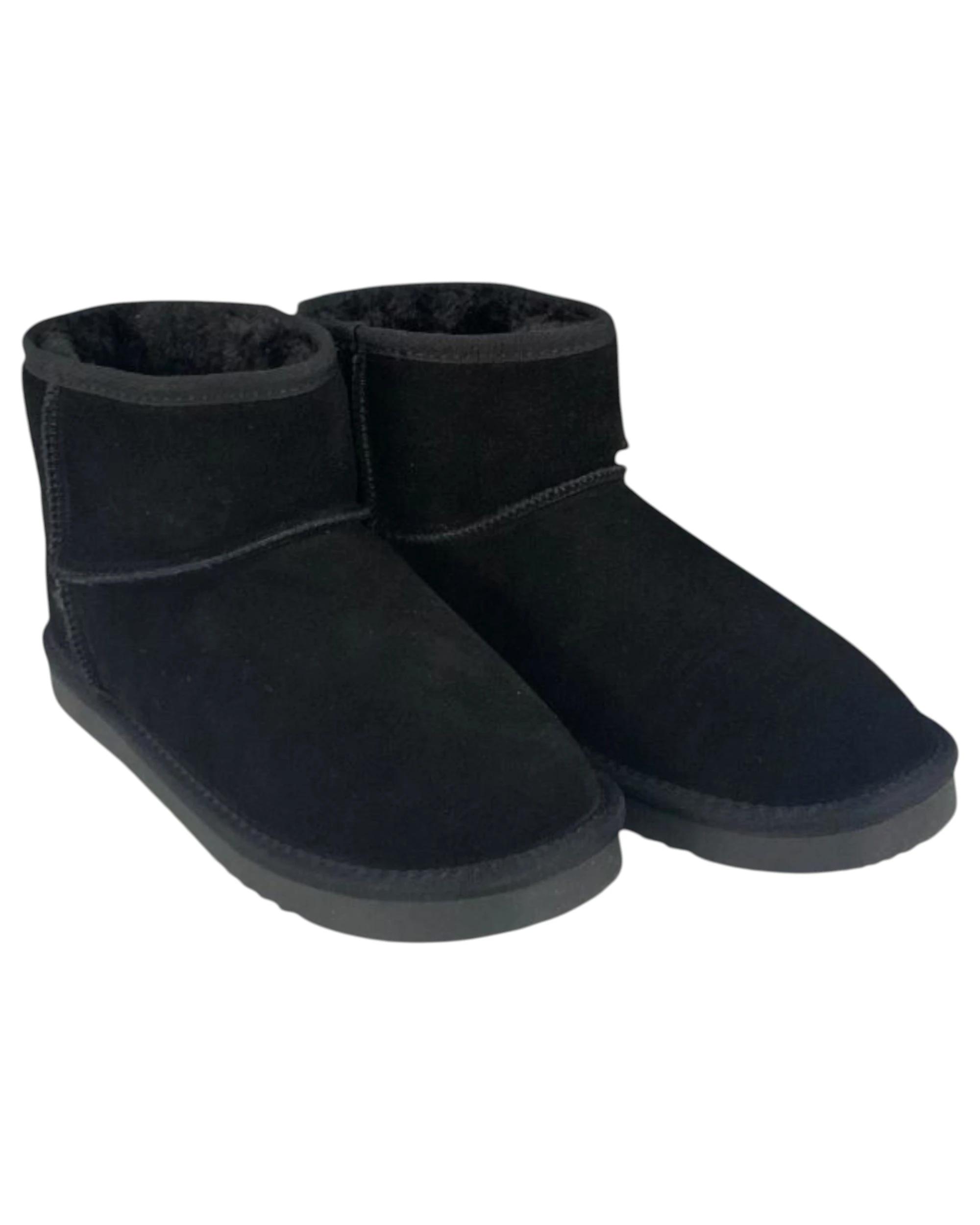 2 Grosby Mens Juneau Black Boot Slippers Casual Slip On Shoes BLACK, 2 of 7
